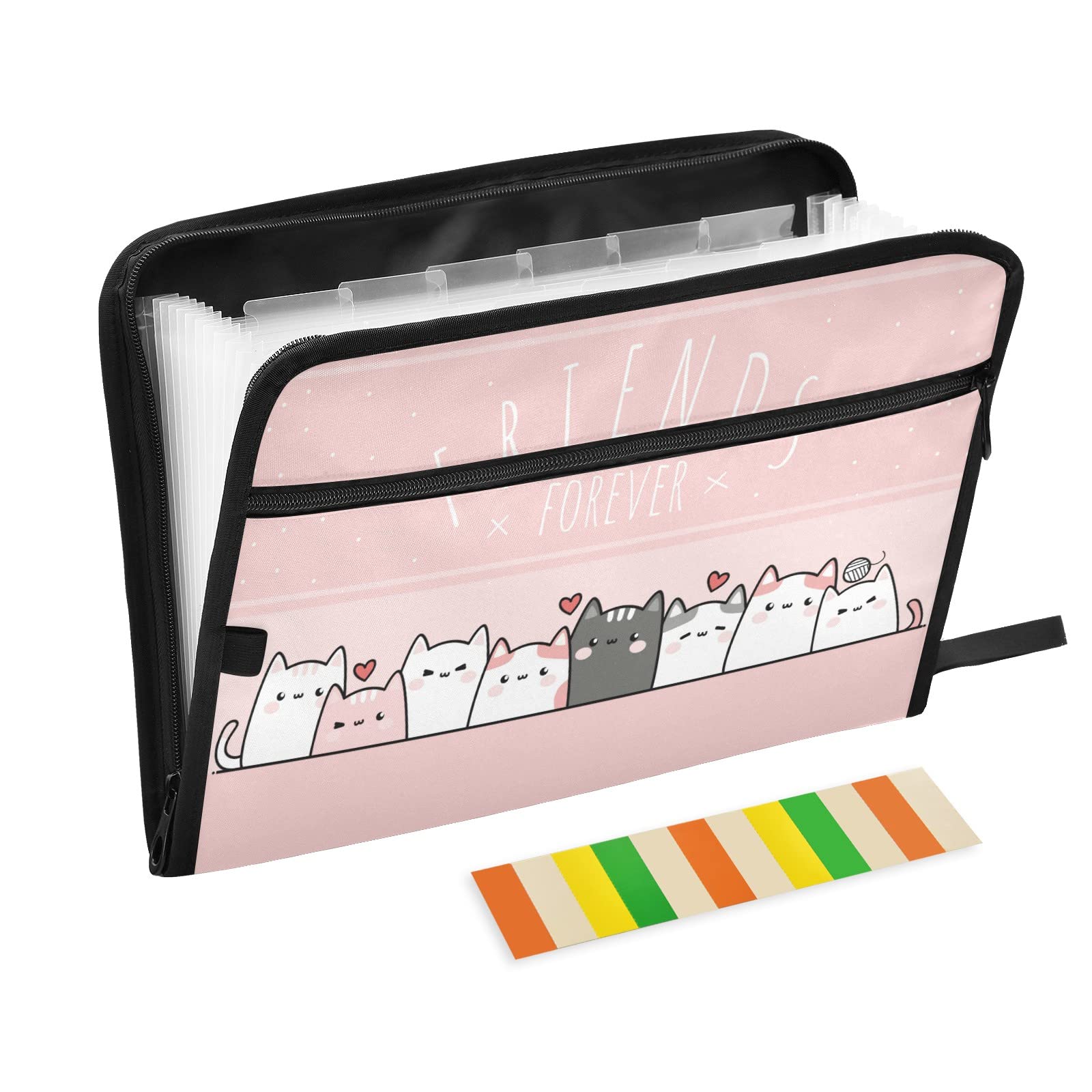 ✧1点物✧VintagePink✧WhiteCat✧accordion file Amazon.com : Cute Kitty Cat Pink Expanding Accordion File