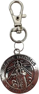 Patron Saint Lobster Clasp Keyring Zip Pull St Jude Thaddeus Pendant