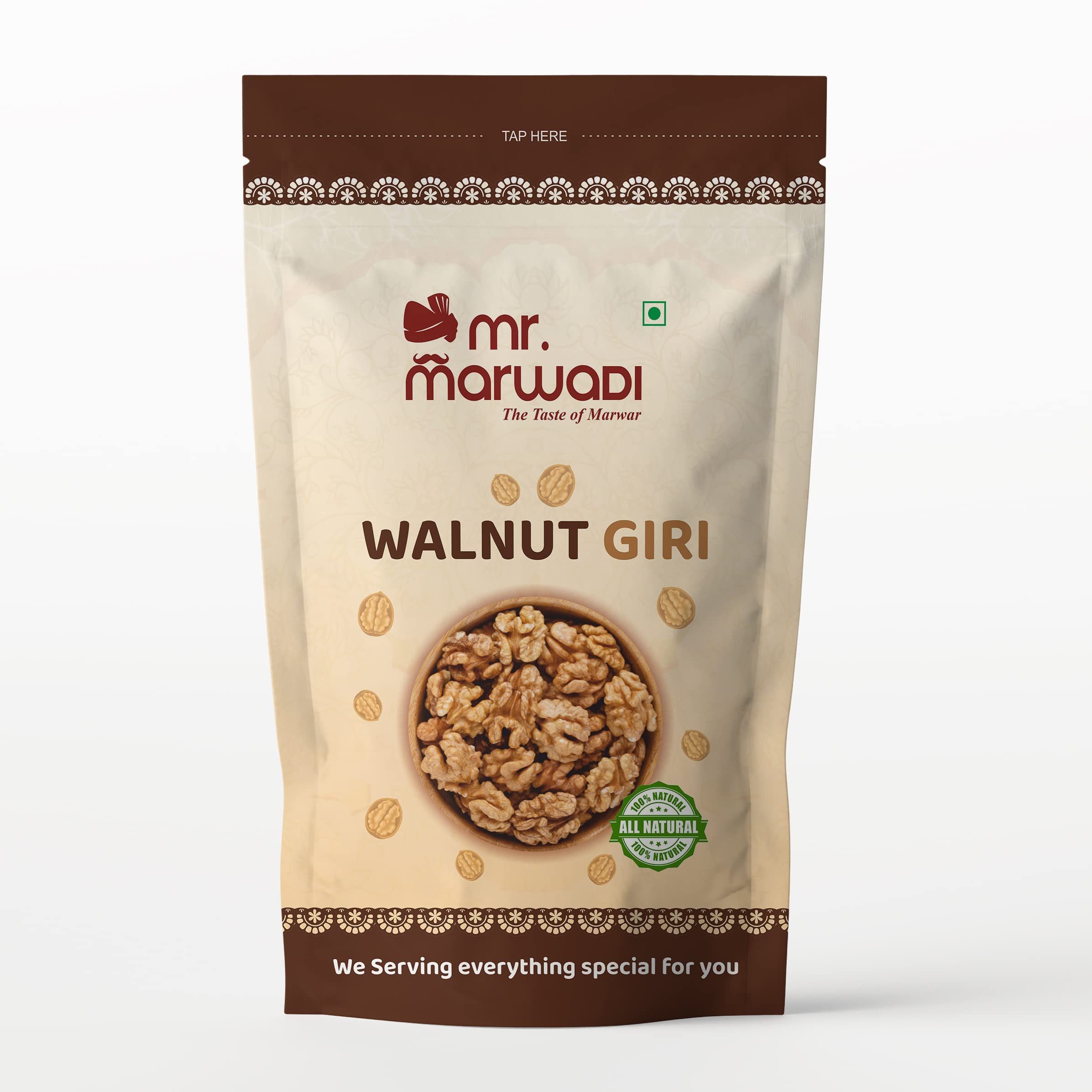 MR MARWADI Premium Kashmiri Walnut Without Shell, Akhrot Giri,Raw (900 Grams)