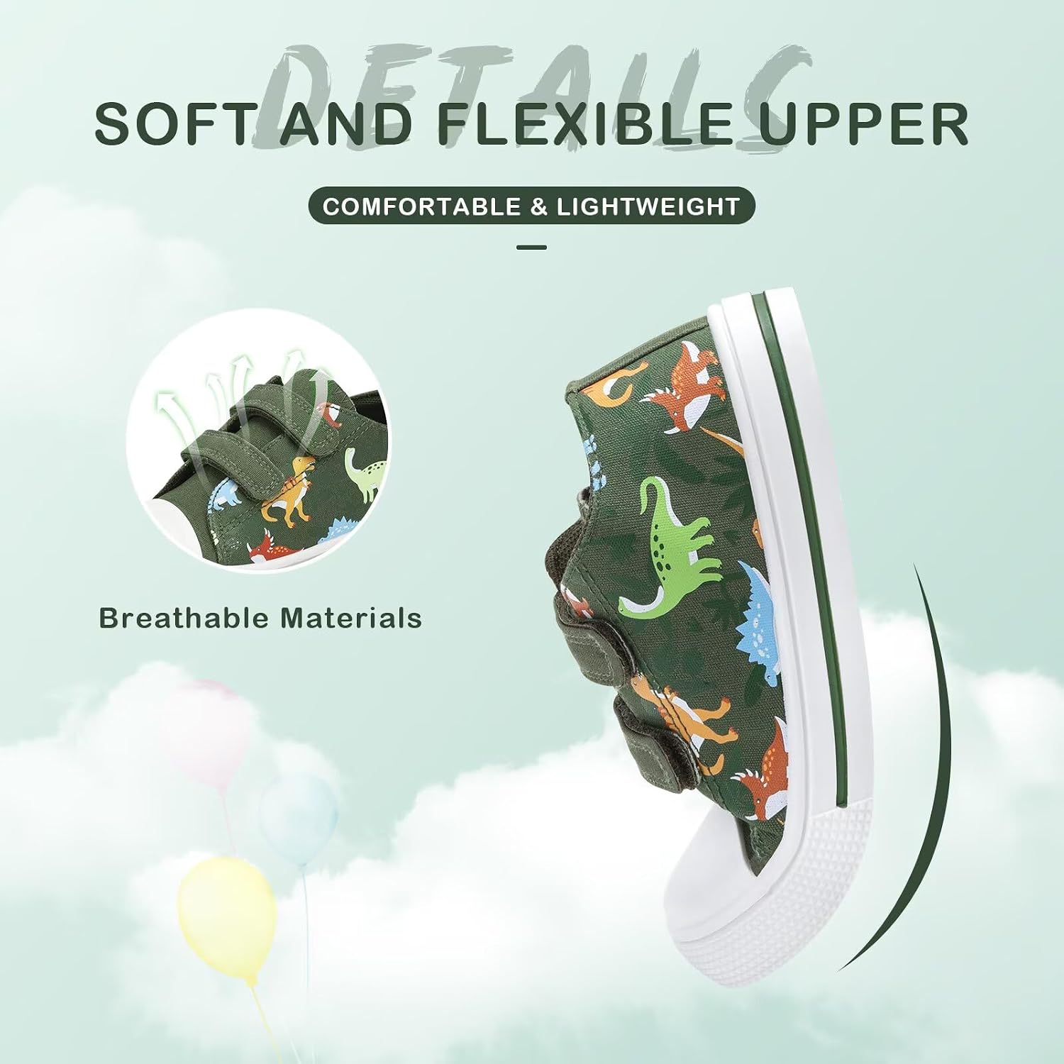 EUXTERPA Kids Toddler Sneakers Boys Girls Canvas Shoes Walking Sneaker with Easy Fasten Strap
