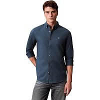 Calvin Klein Uomo Camicia Solid Oxford Classic Shirt Camicia Casual