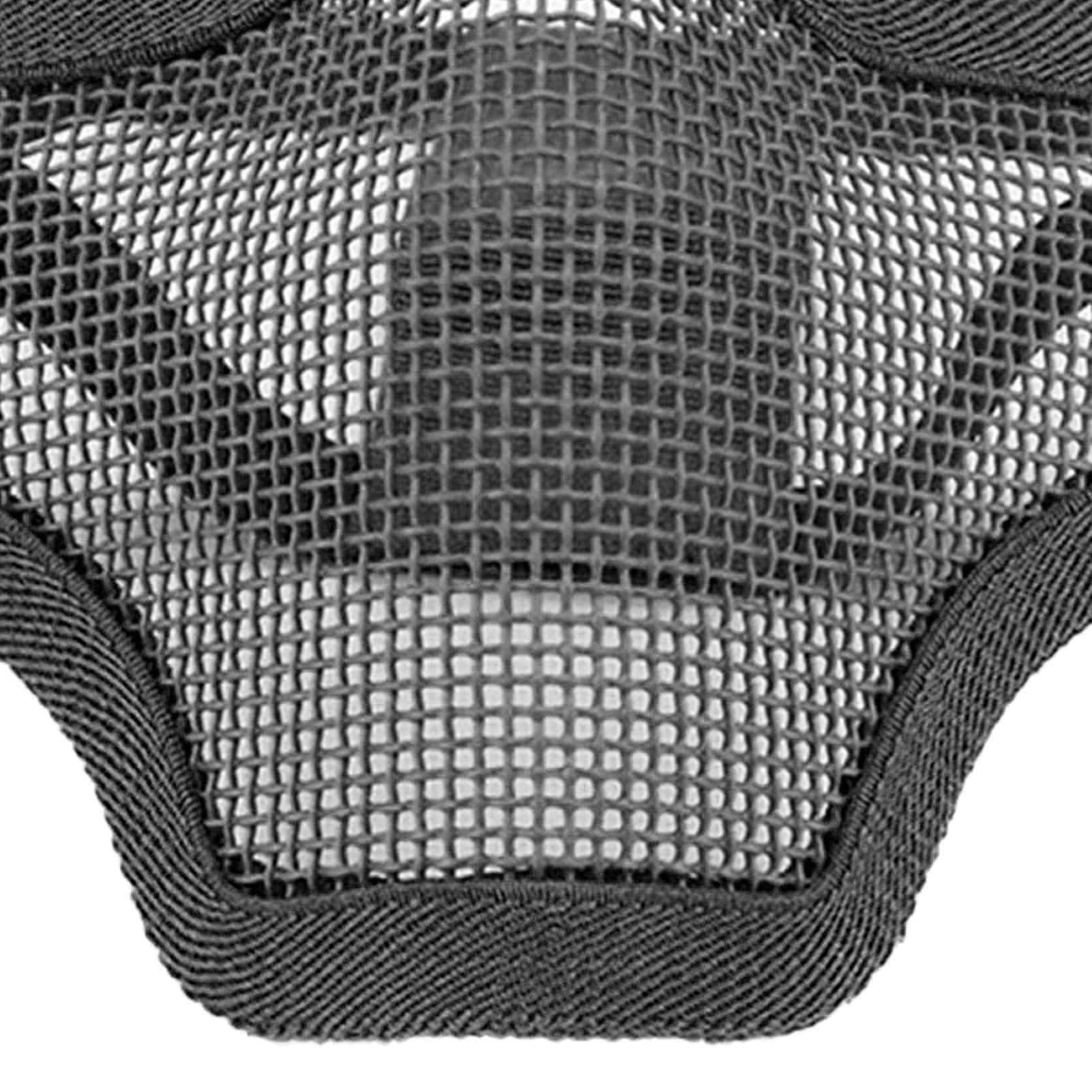 Fockety Protection du Visage, Grille de Protection en Acier de 54 à 62 Cm, Demi-Visage, Design Cool Haute Résistance pour Les Activités de Plein air.