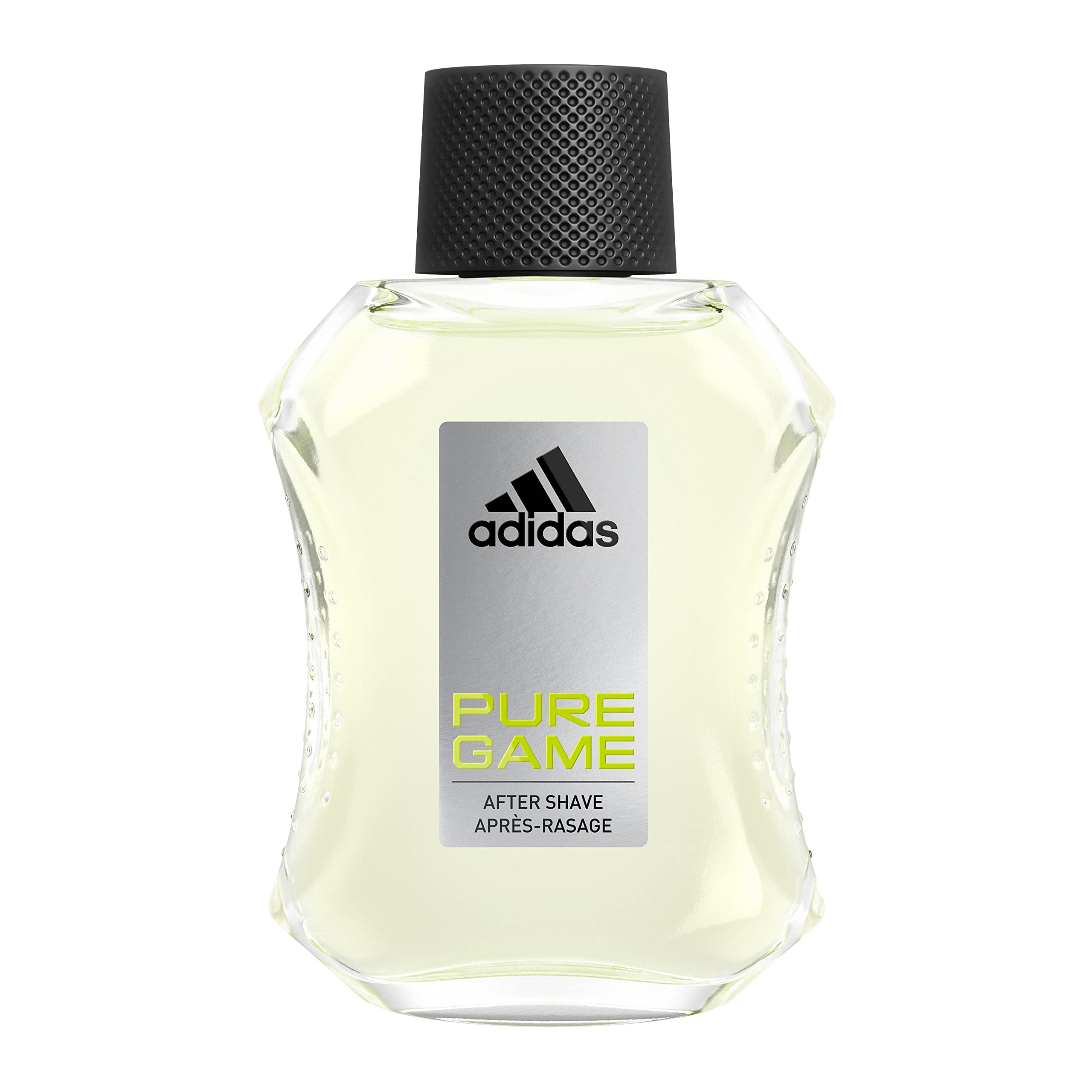 adidasPure Game Aftershave 3.4 fl oz (Pack of 1), Notes of Grapefruit, Lavender, and Sandalwood, Men's Fragrance, Long Lasting, Sporty Fragrance, Travel Size