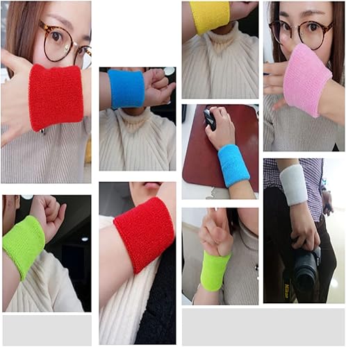 Miniatura 7 de Pulseras deportivas de algodón para el sudor, para baloncesto, béisbol, correr, deportes atléticos