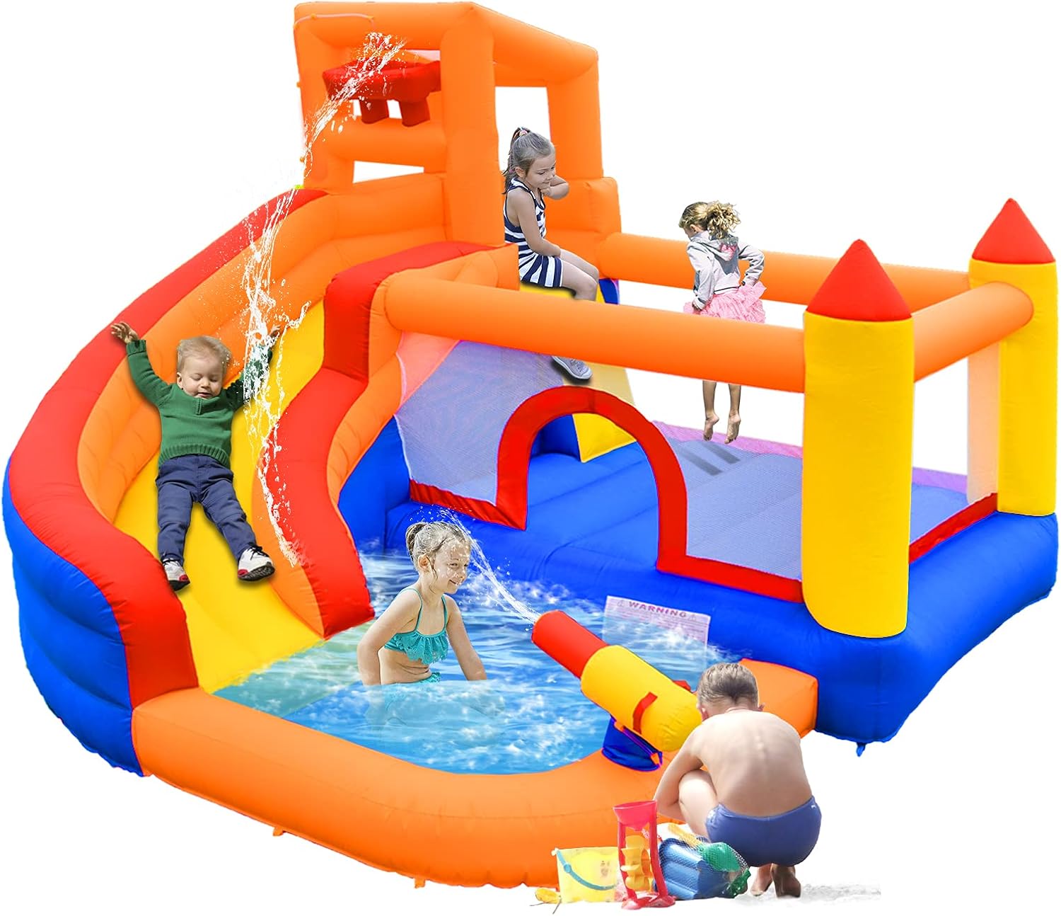 ALINUX Inflatable Water Slide, 5 in 1 Bounce House Kuwait Ubuy