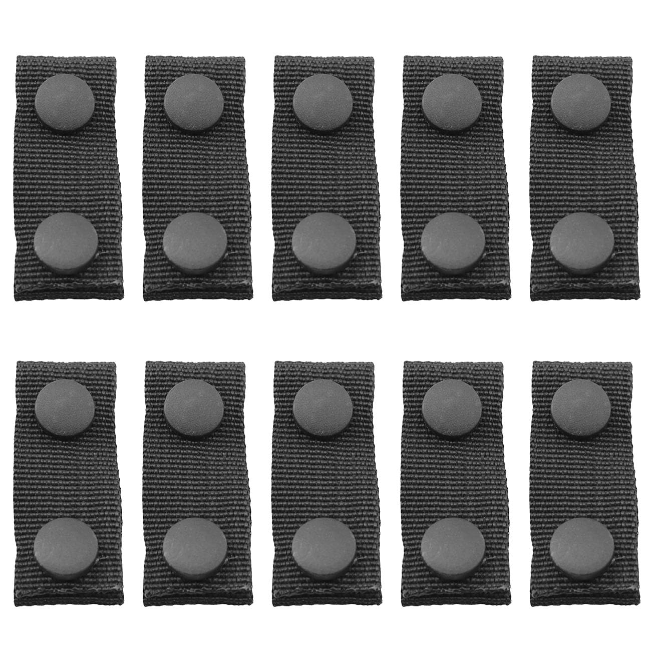 SQXBK 10PCS Black Duty Belt Keeper Nylon Tactical Belt Keeper for Security Police Belt Fixing