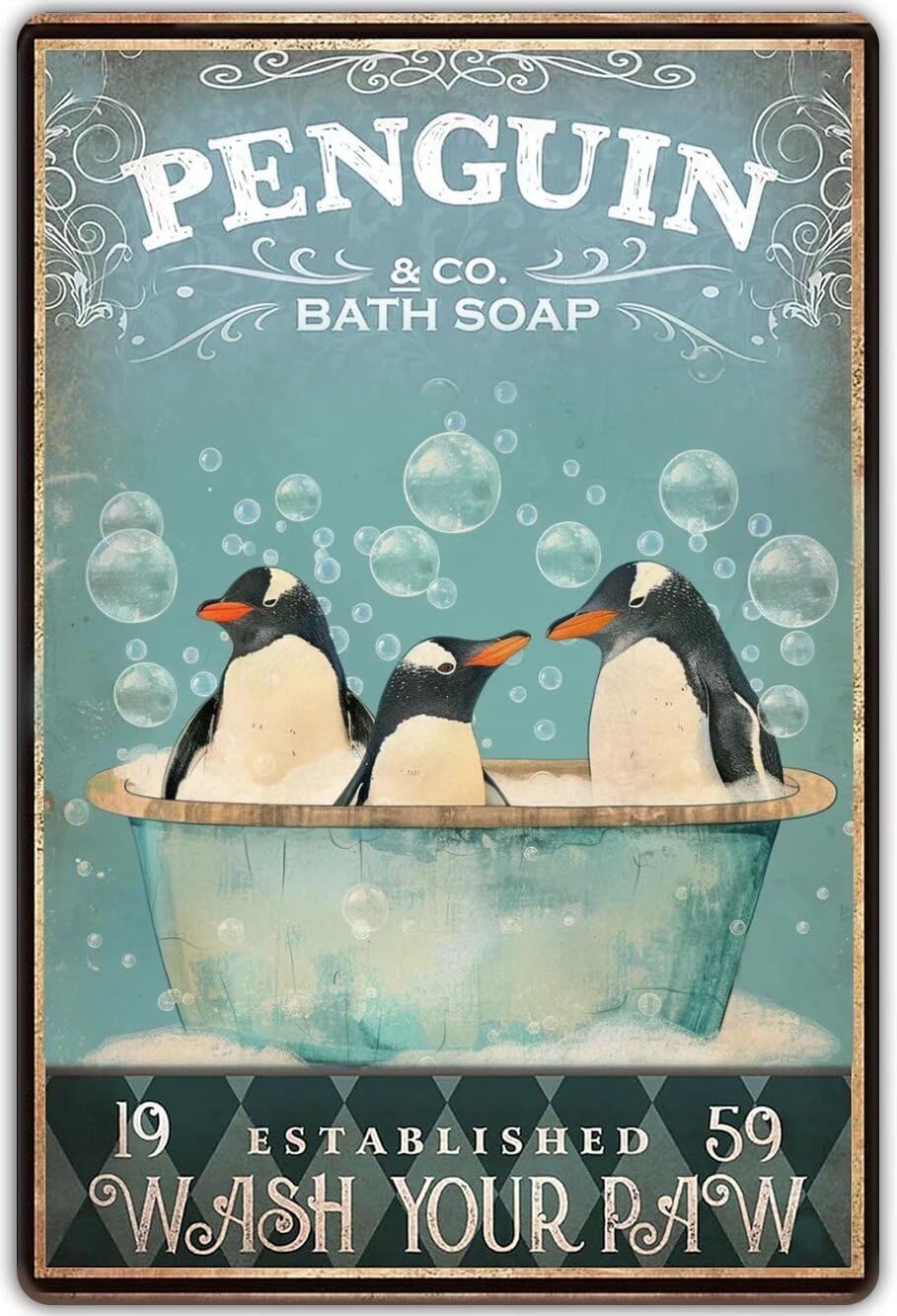 CALUOHO 5D Diamond Painting Kits for Adults, Penguin Diamond Art Kits for Beginners, DIY Full Round Drill Cute Penguin with Diamond Dots, Home Wall Decor 20x24 Inch