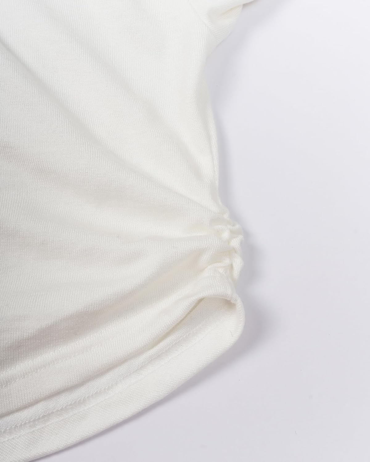 Women's Wool Boat Neck Sweater Long Sleeve Trendy Pleats Lightweight Off-Shoulder Tops - Image 6