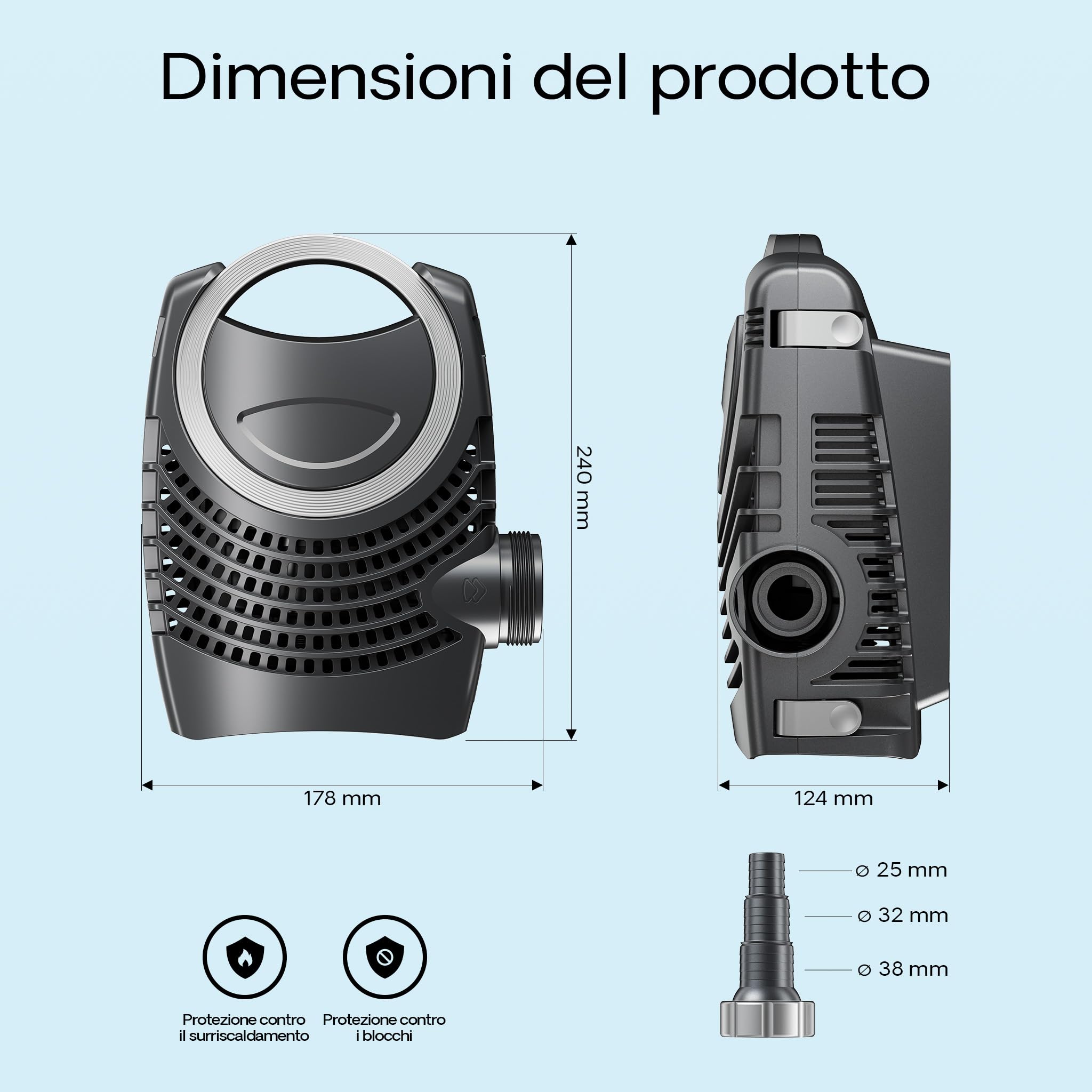 Set per laghetto SunSun CBF-350 CUV-236 36W NEO6000 Pompa Tubo