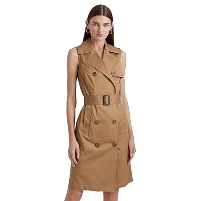 Lauren Ralph Lauren Petite Micro Sanded Twill Sleeveless Dress Women