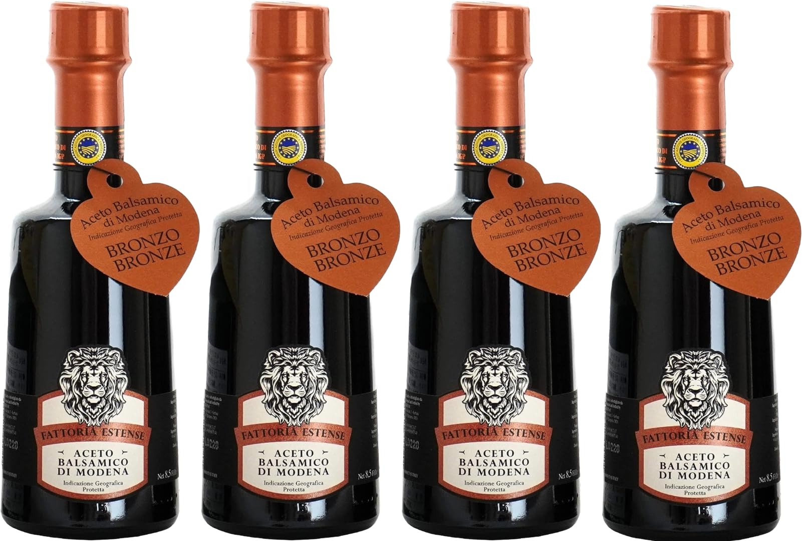 Fattoria Estense BRONZE Label Balsamic Modena Vinegar 250ml (Pack of 4)