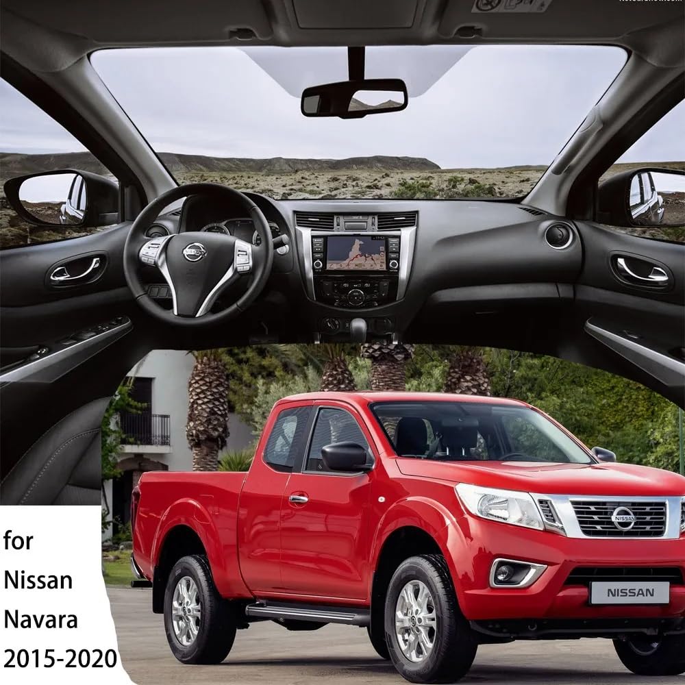 Copertura Cruscotto Per Nissan NP300 Navara 2014-2019 - Antiscivolo, Antipolvere, Protegge Da Raggi UV