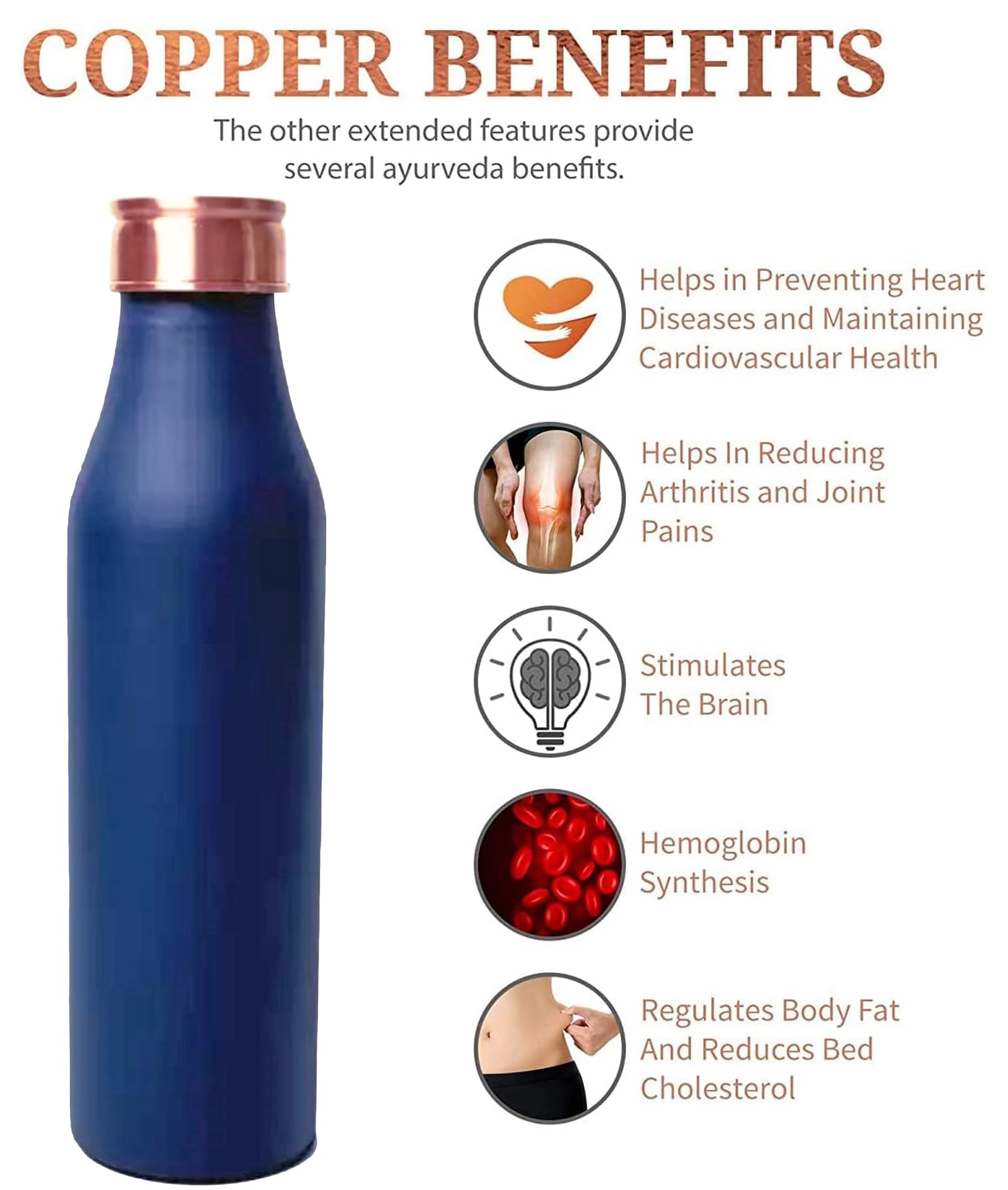 Amazon.co.jp: IMTRA FASHION 純銅製ウォーターボトル 32オンス/950 ML