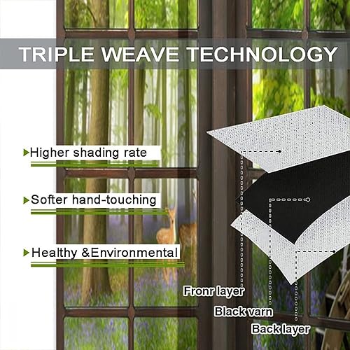 Miniatura 7 de Cortinas de paisaje, ventana 3D, primavera, bosque, vida silvestre, paisajes de naturaleza, dormitorio, sala de estar, cortinas térmicas opacas de 2