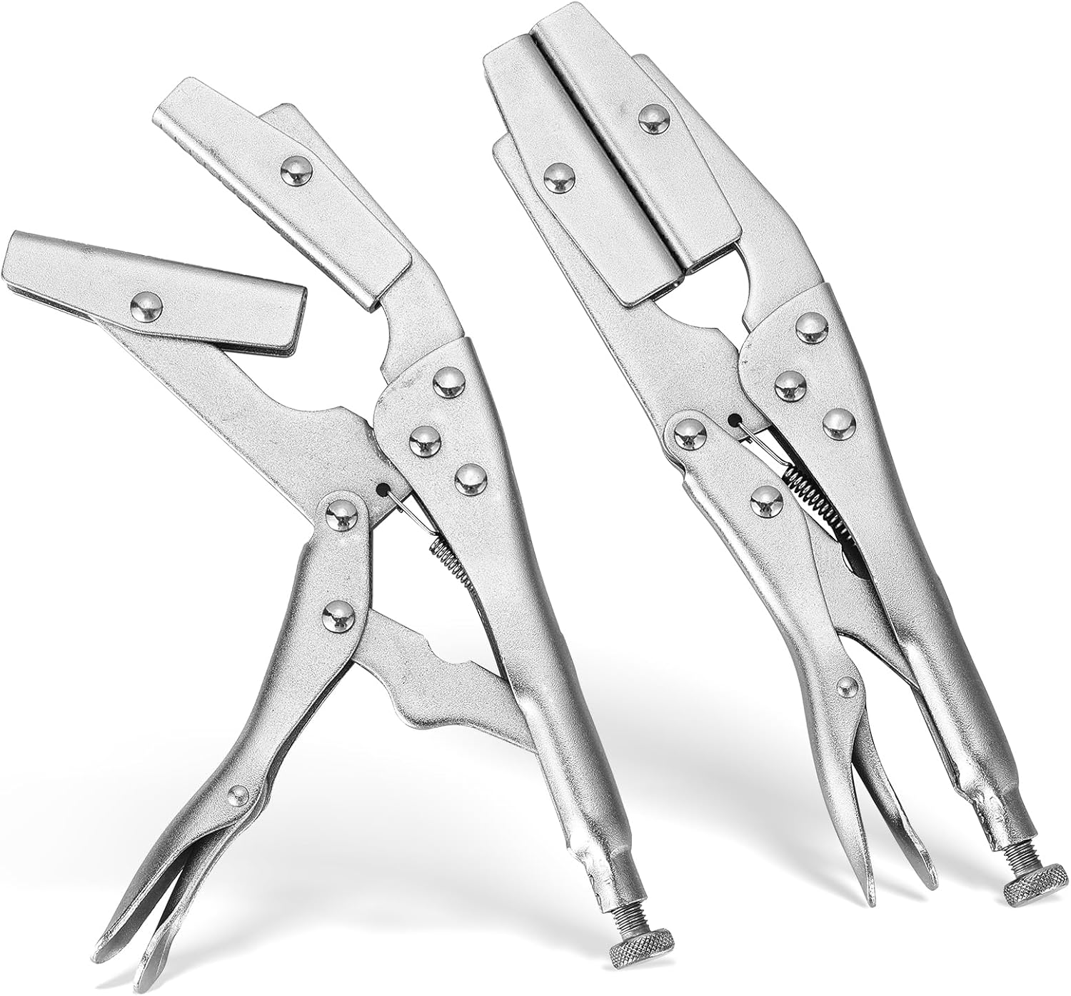 NATGAI 10" Radiator Hose Clamp Set, Heavy Duty Self-Locking Pinch Off Pliers, Universal for Automobile Radiator Pipes, Fuel Hoses, Water & Vacuum Lines, Pipe Sealing Lock Tool (4 Pack)