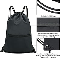 Vista 5 de HOLYLUCK - Mochila, bolsa deportiva con cordón ajustable para gimnasio