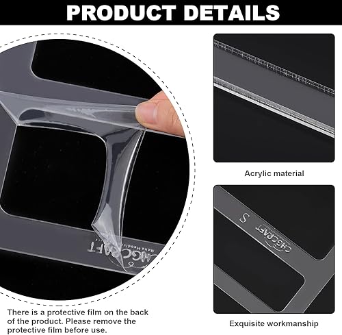 Miniatura 4 de CHGCRAFT 3 bandanas para perros, plantillas de costura acrílicas, plantillas de acolchado para manualidades, plantilla de corte de acolchado