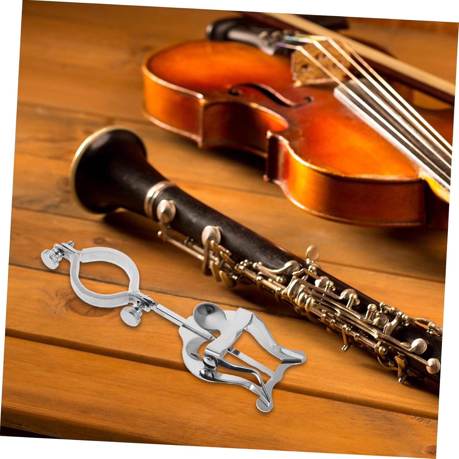 ERINGOGO Portable Clarinet Music Holder with Clip Sturdy Metal Clamp for Marching Band Performances Compact Design for Saxophone Sheet Music Reliable Instrument Accessory image 5
