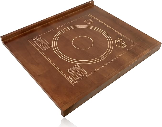 24" x 20" Wooden Pastry Board with Lip - Large