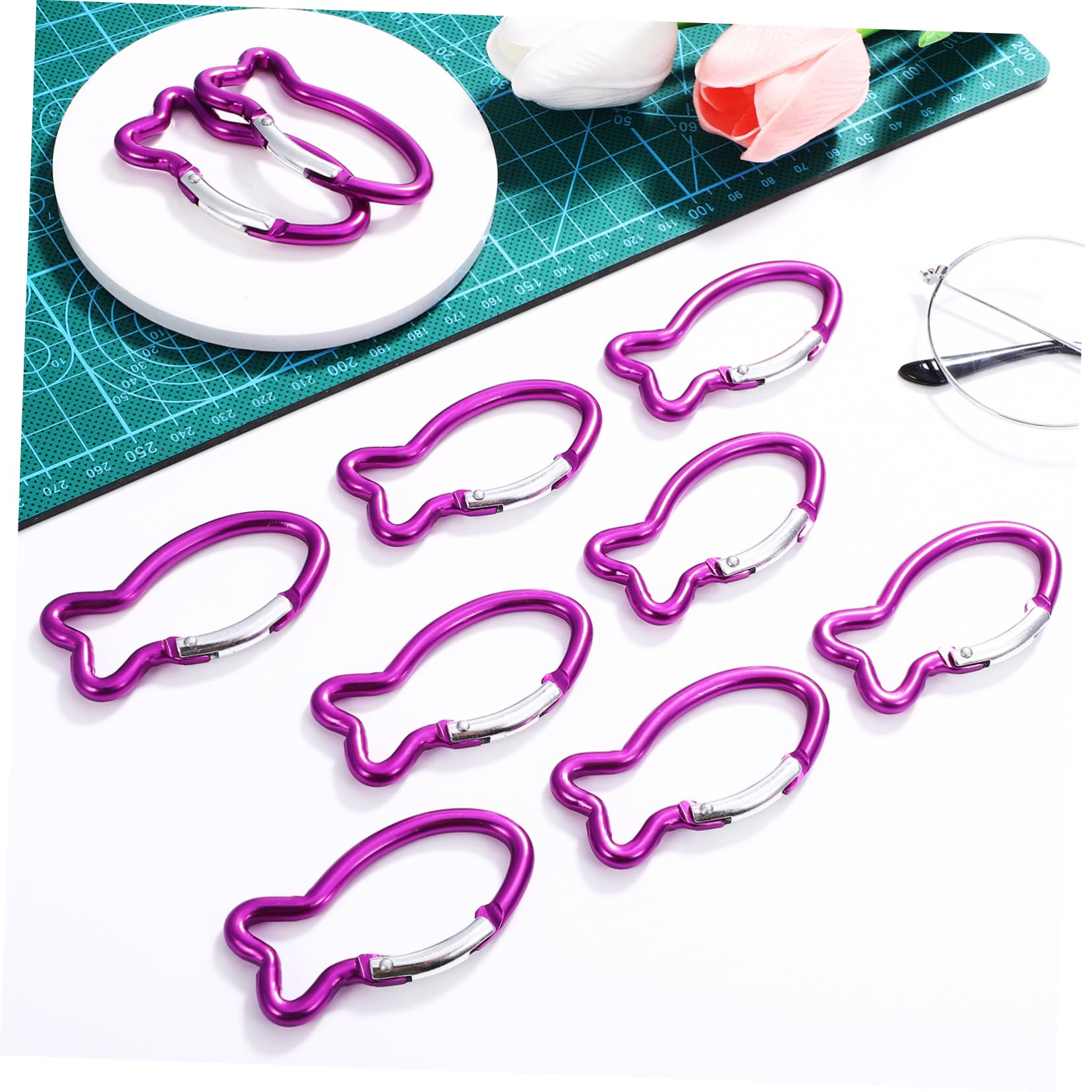 TOYANDONA Mosquetón De Aluminio Forma De De Clips De para Camping Y Senderismo Accesorios De Llaves Color Vividante