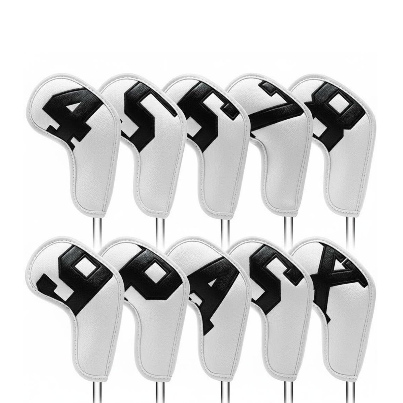 Fundas de Hierros de Golf Fundas Protectoras Cubiertas Protectores Capuchones en Material PU Resistente al Agua con Números para, Color to 3