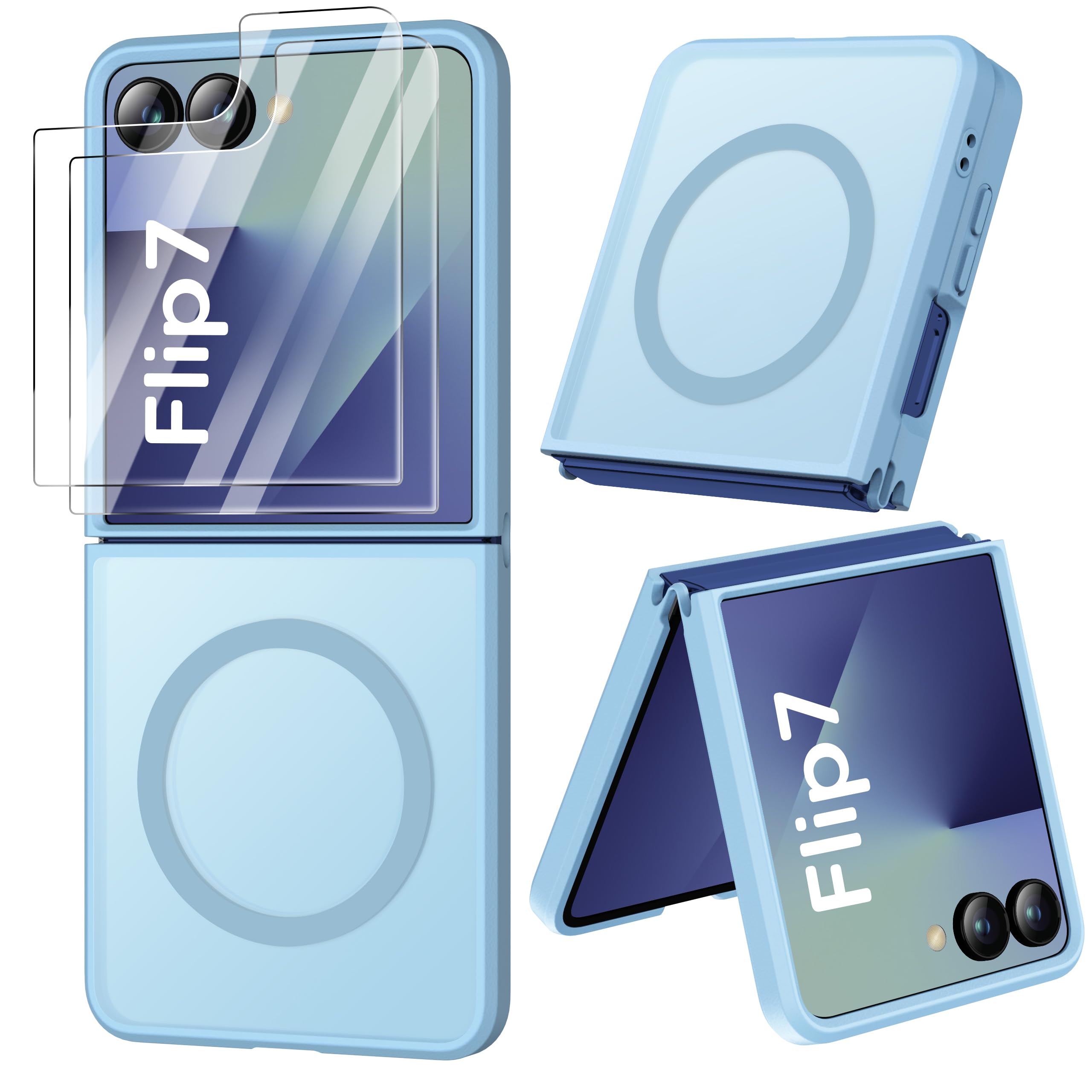 ORETECH Magnetic for Samsung Galaxy Z Flip 7 with 2 x Screen Protector