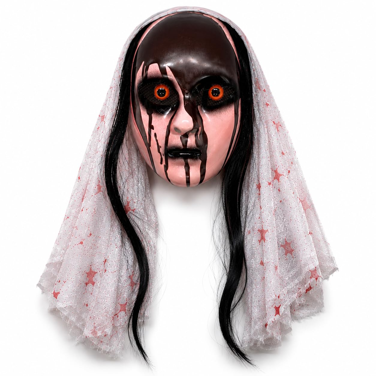 TK Gruppe Timo Klingler Horror Mask Bride Costume Accessories for Women Men Kids Adults Halloween Carnival Carnival (Horror Bride, Sounds) โ image 1