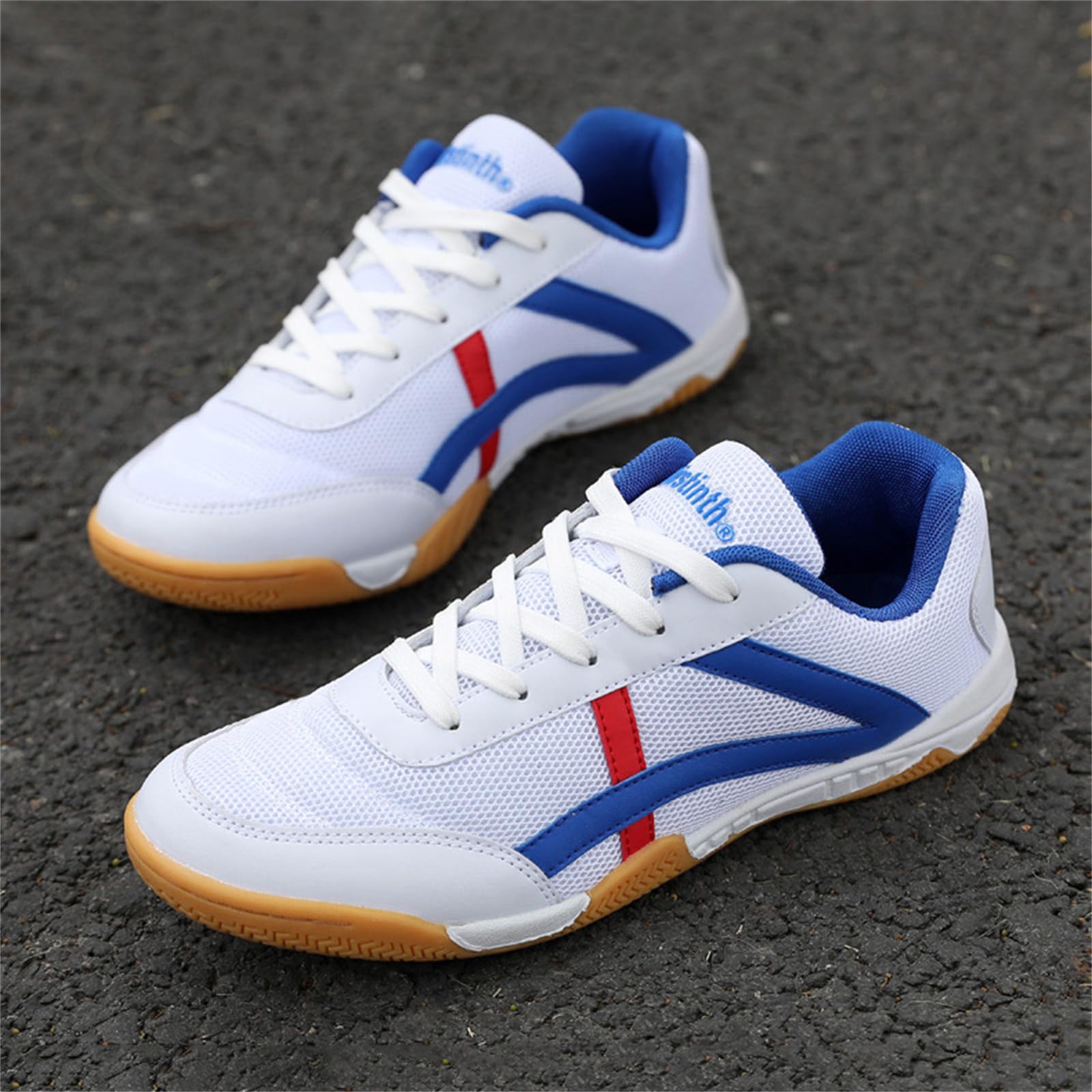 Zapatillas De Tenis De Mesa para Hombre Y Mujer Transpirables para Cancha Interior Suela Suave Y Ligeras para Pickleball