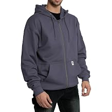 FR Hoodies for Men 10.5oz FR Sweatshirt 100% Cotton FR Pullover and Zipper Front Flame Resistant Hooded Shirts