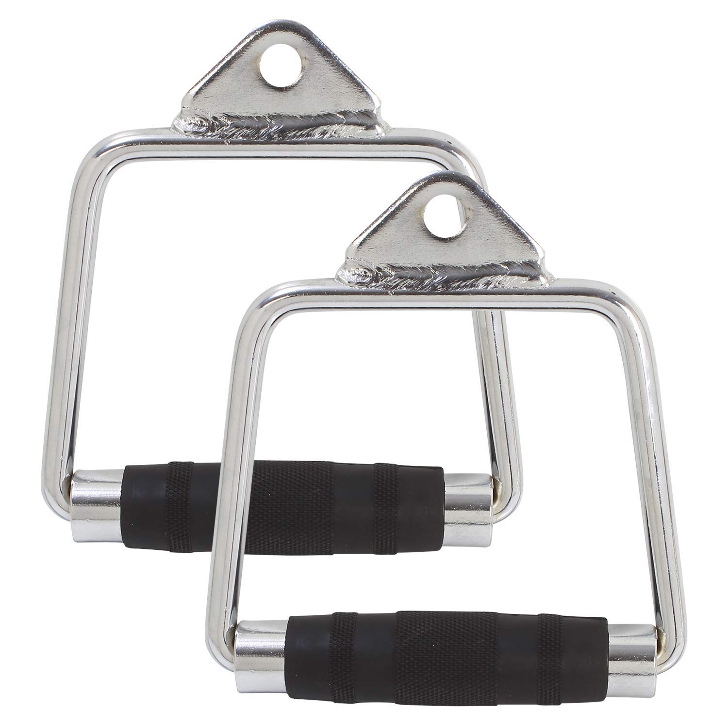 ISF Heavy Duty Gym Cable Attachment (Option): Cable Cross D Handle Triceps Rope Seated Row Grip V Triceps Press Down Bar and Straight LAT Bar Cross Over Handel gym equipment spare parts Set Of 2 Piece-image-8