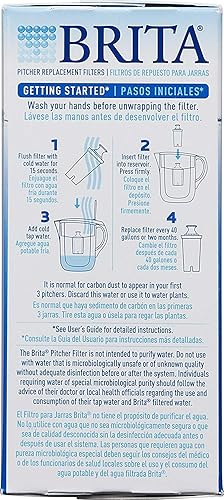 Miniatura 5 de Clorox Repl Brita - Filtros avanzados de repuesto para jarra de agua, 5 unidades, 5 unidades (paquete de 1), color blanco