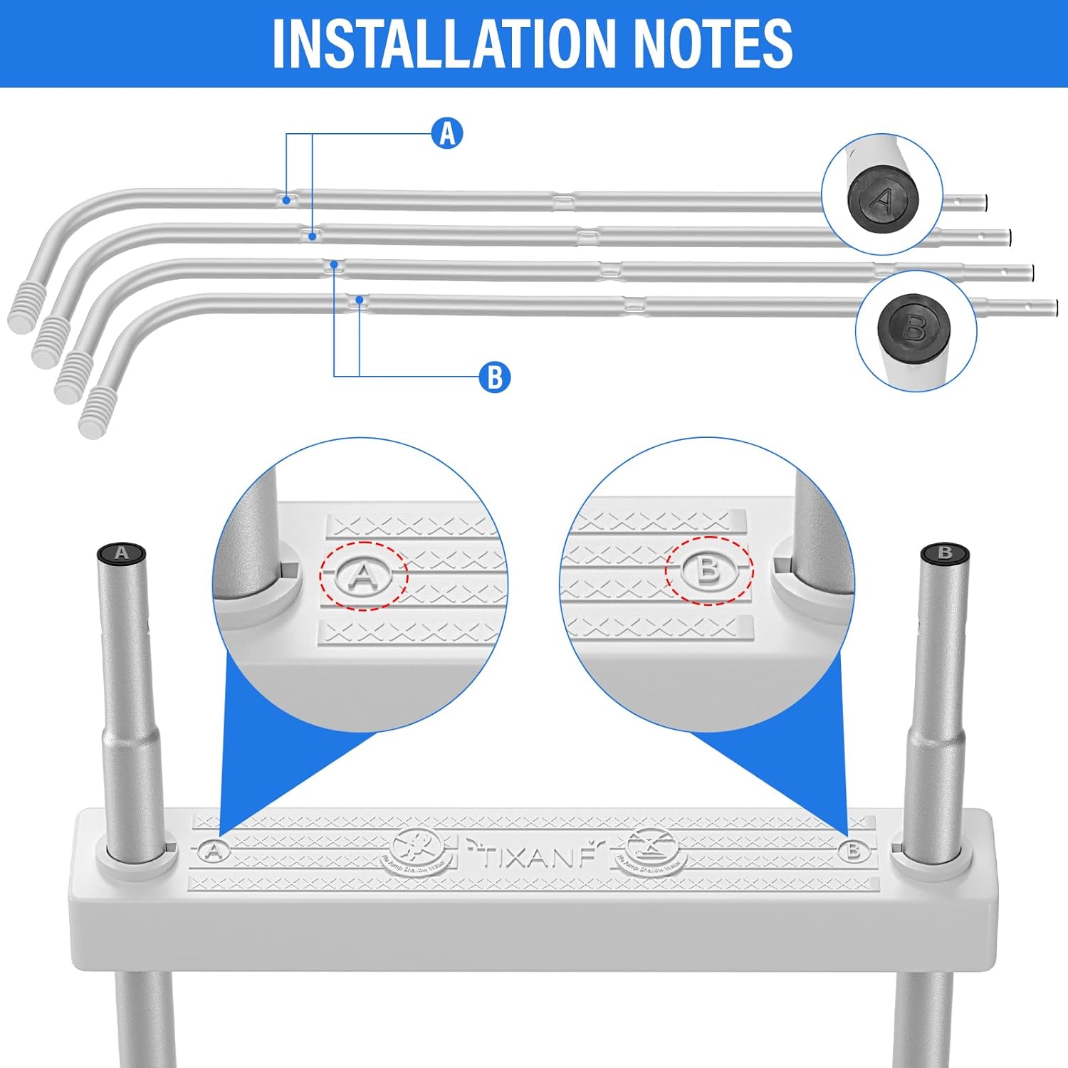 36" 3-Step Steel Frame Above Ground Swimming Pool Ladder,Heavy Duty Double Sided Removable Pool Steps,Pool Ladder Steps with Non-Slip Plastic Steps for Entry and Exit