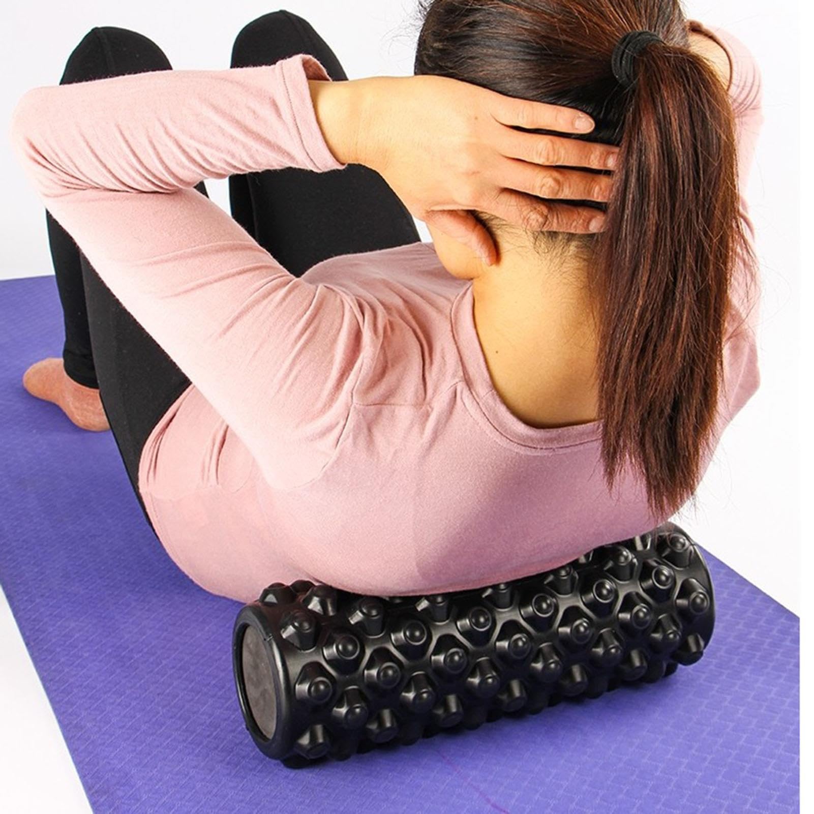 Rouleau en mousse solide, massage yoga, soulage les tensions musculaires