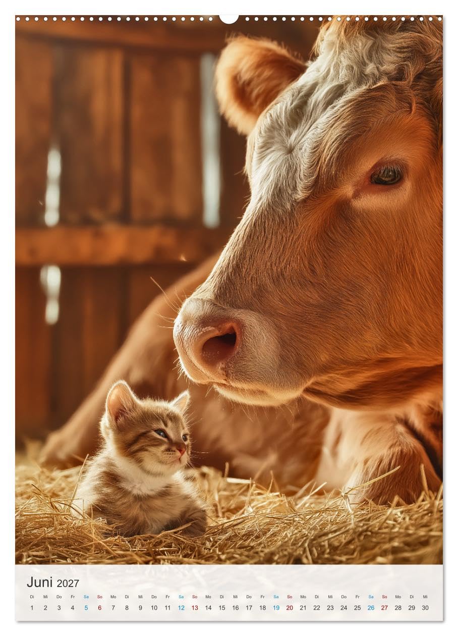 Tierfreunde fürs Herz (hochwertiger Premium Wandkalender 2027 DIN A2 hoch), Kunstdruck in Hochglanz: Dieser bezaubernde Tierkalender zeigt niedliche ... verschiedenen Tieren. (CALVENDO Tiere)