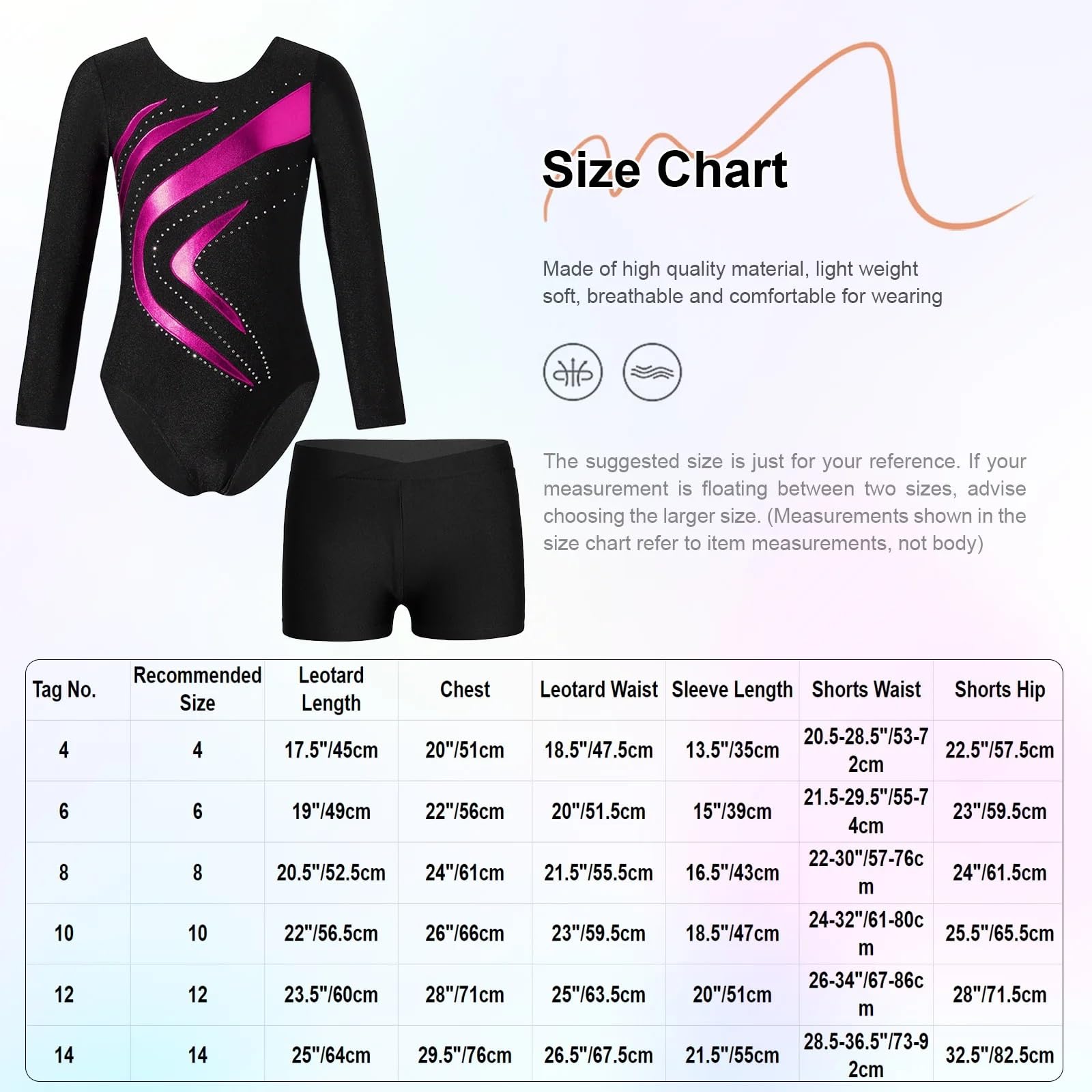 Malla de gimnasia de manga larga for niñas, mono de retazos con brillantes diamantes de imitación y pantalones cortos, disfraz de competición de baile Para las bailarinas