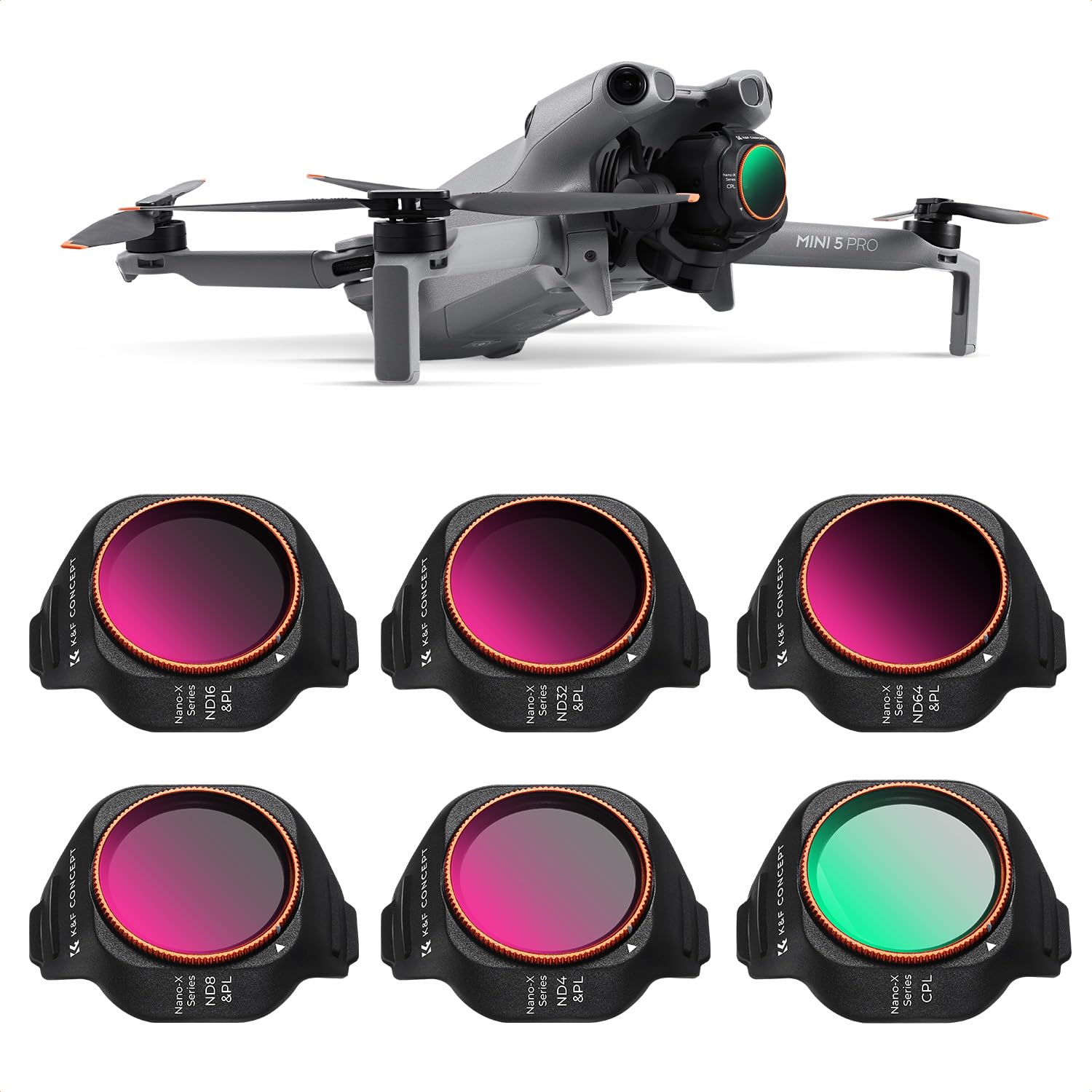 Filtre DJI Mini 5 Pro K&F Concept Verre HD Multicouche Haute Précision - 8