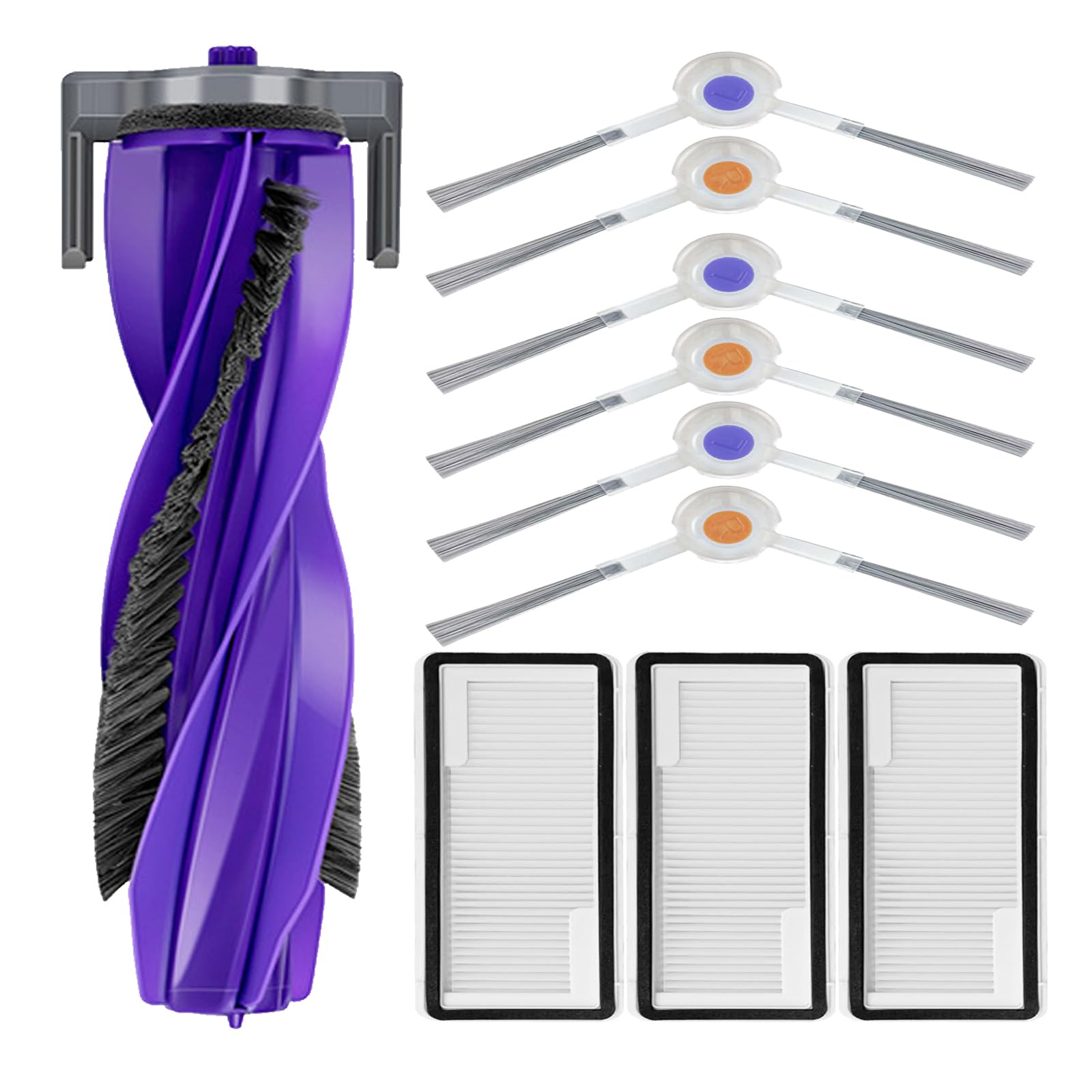 Replacement for Narwal Freo X Z Accessories: Replace Parts for Narwal Freo X Ultra/X Plus/Z Ultra Robot Vacuum 1 Main Brush 6 Side Brush 3 HEPA Filter (10 Pack)