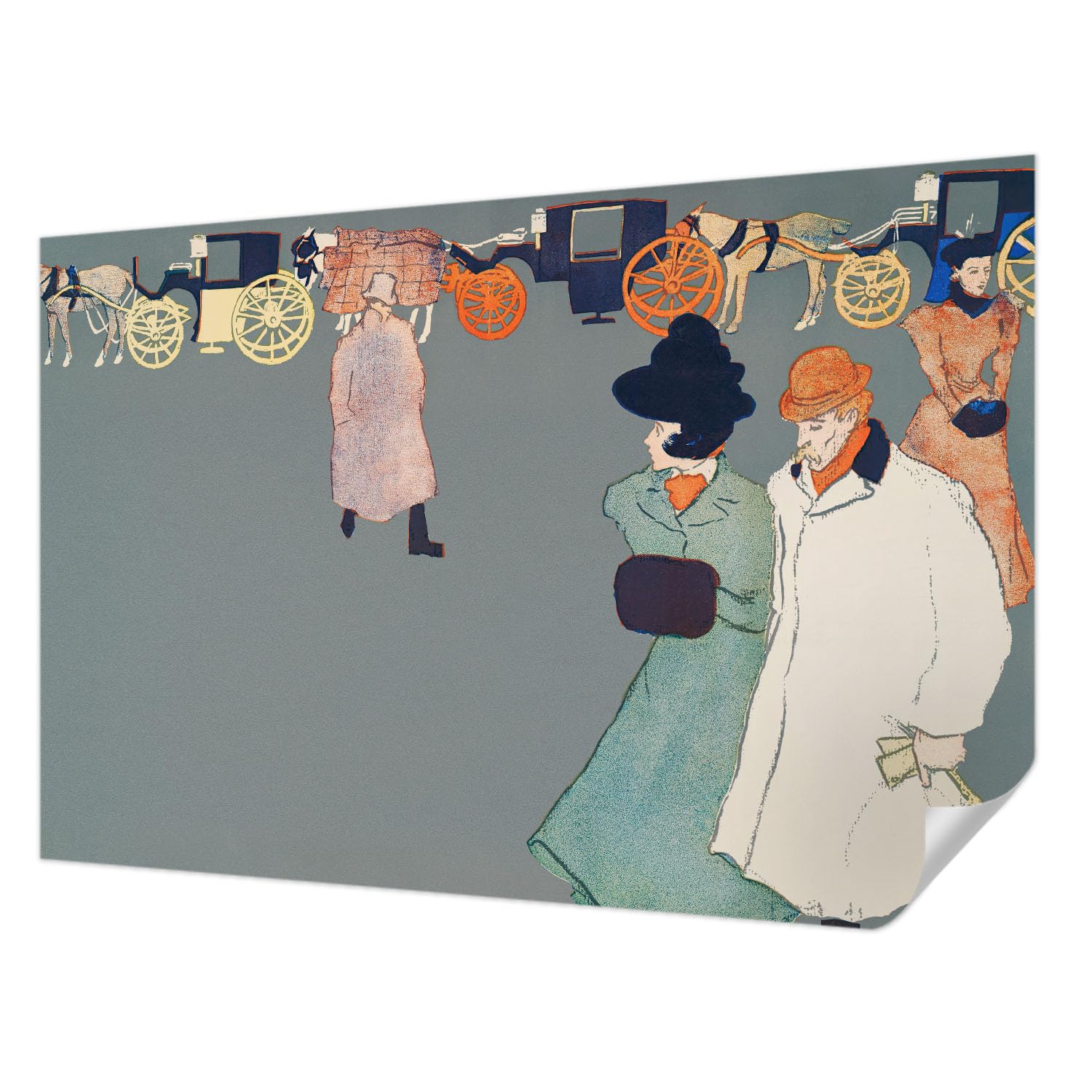 Papier peint adhésif 104x70 cm moderne Tulup motif costumes de coach