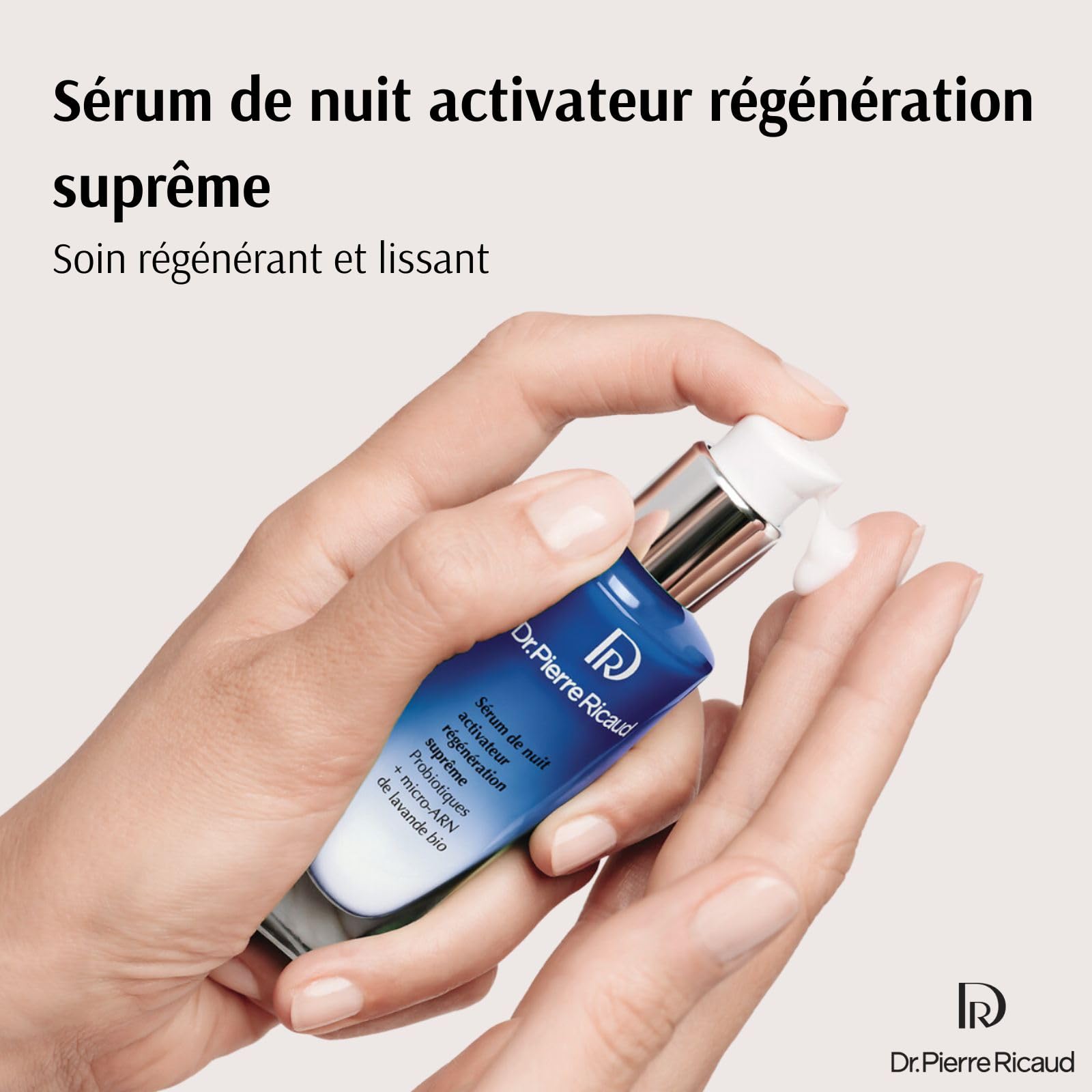 Dr Pierre Ricaud Sérum Nuit Régénération Suprême Anti-Rides 30ml | Ultra-régénérant, Double la pénétration des actifs, Probiotiques, Micro-ARN de lavande bio, Soin de nuit pour Femme