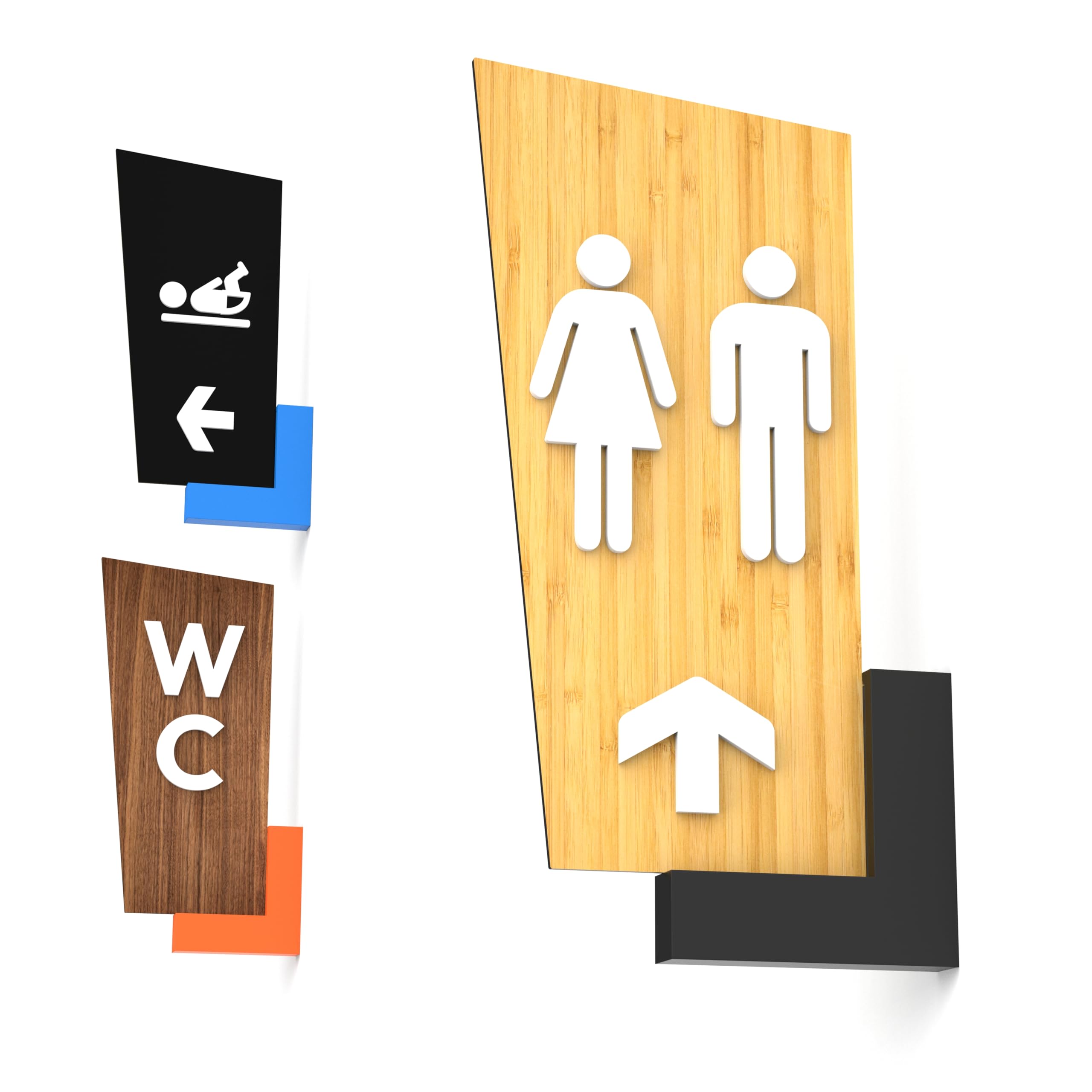 3DP Señales Direccionales con Flechas – Pictogramas Personalizados – Set de 3