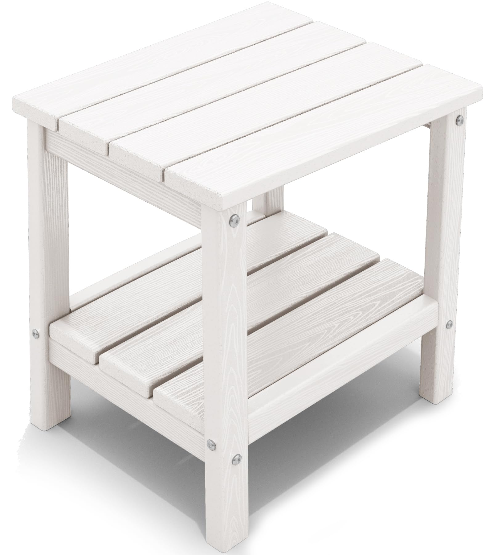 KINGYES Double Side Table, Adirondack End Table- White