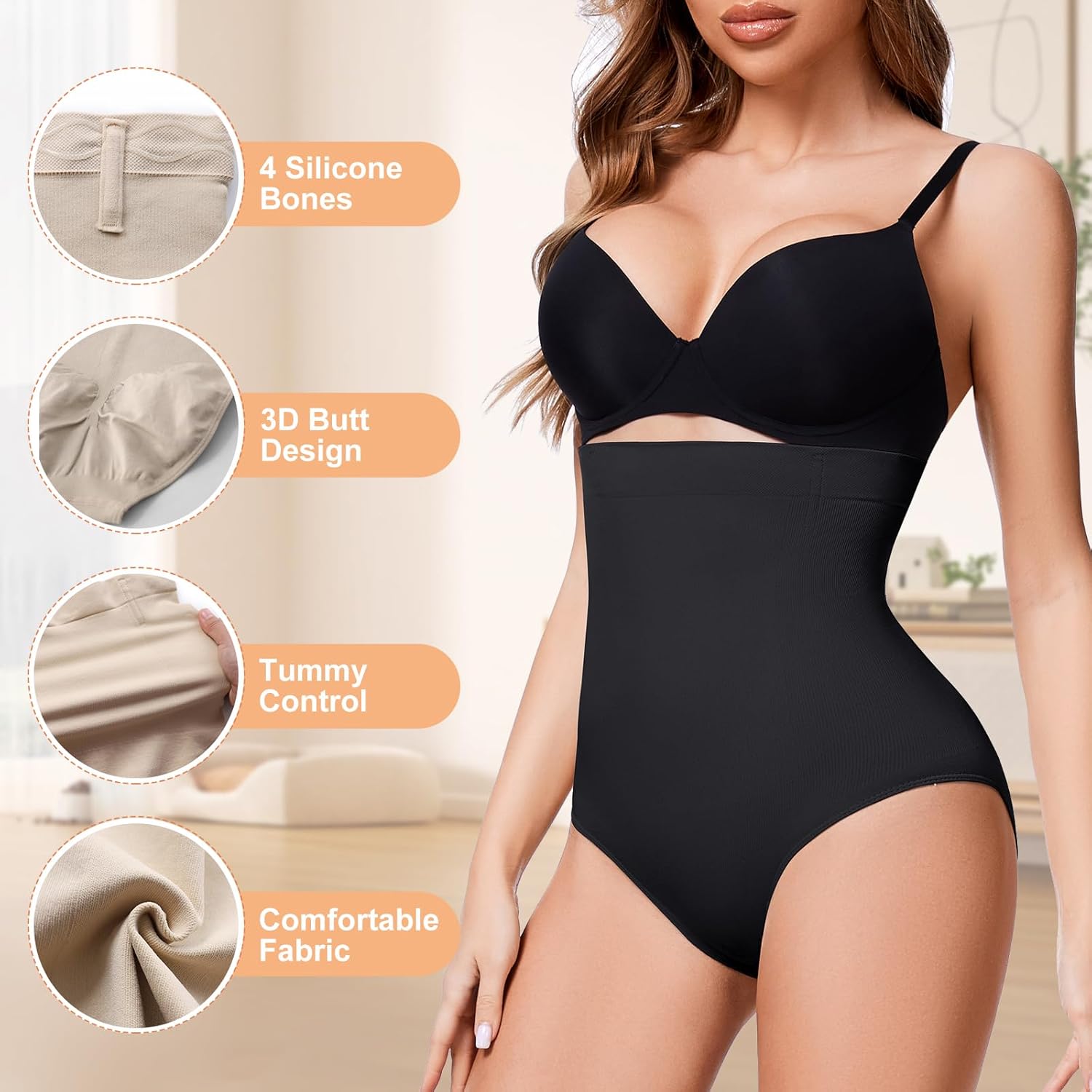 Tummy Control Shapewear Panties for Women High Waisted Seamless Body Shaper Underwear Girdle Panty Shaping Brief - Image 4