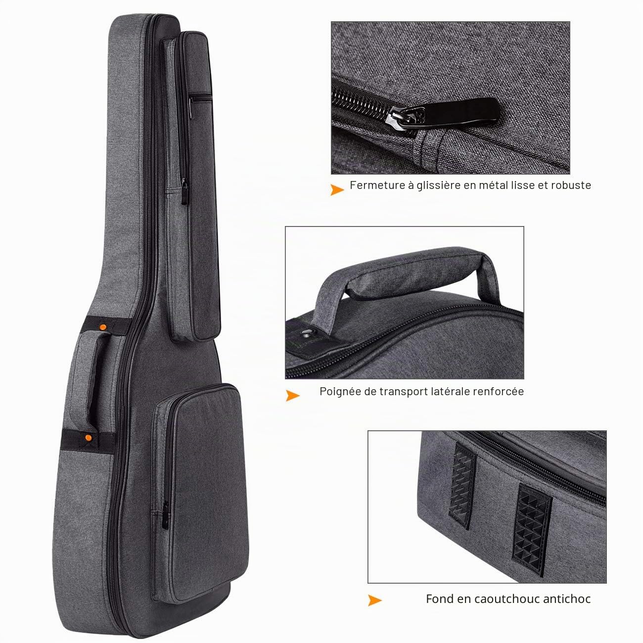 CAHAYA Housses pour Guitare Classique Gigbag Sac rembourré 18mm Etanche Guitare Bag