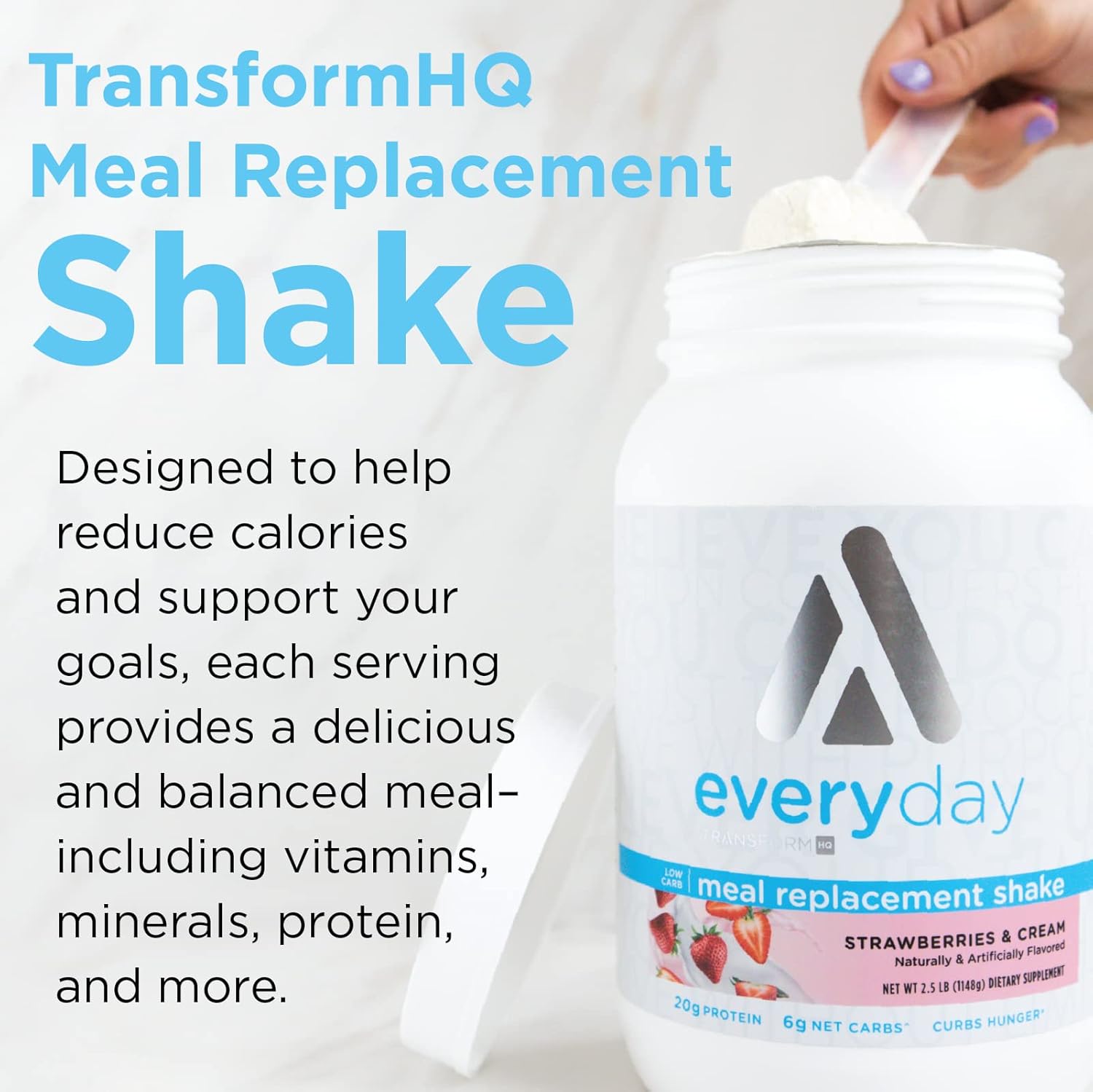 TransformHQ Meal Replacement Shake Powder 28 Servings (Blueberry Cheesecake) - Gluten Free, Non-GMO : Grocery & Gourmet Food