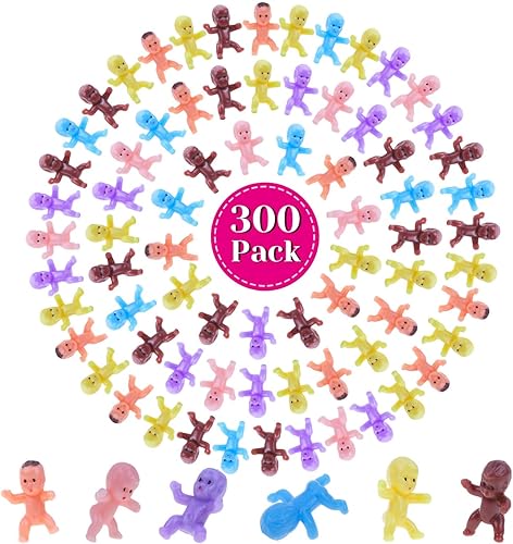 Mini bebés de plástico para baby shower, Selizo 300 piezas pequeñas figuras de bebé a granel para bebés de cubitos de hielo, pequeños bebés de Mini bebés de plástico para baby shower, Selizo 300 piezas pequeñas figuras de bebé a granel para bebés de cubitos de hielo, pequeños bebés de