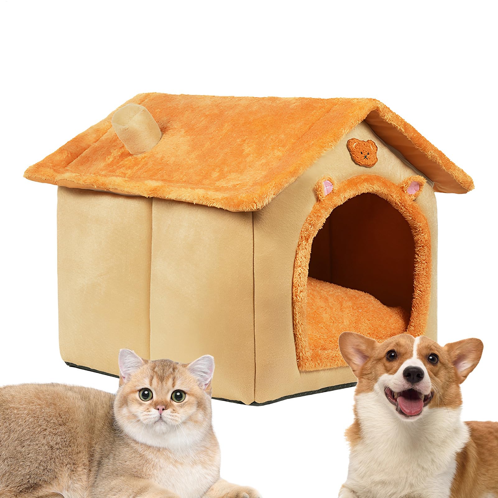 Maison pour chat d'extérieur et tente douce pour les nuits fraîches