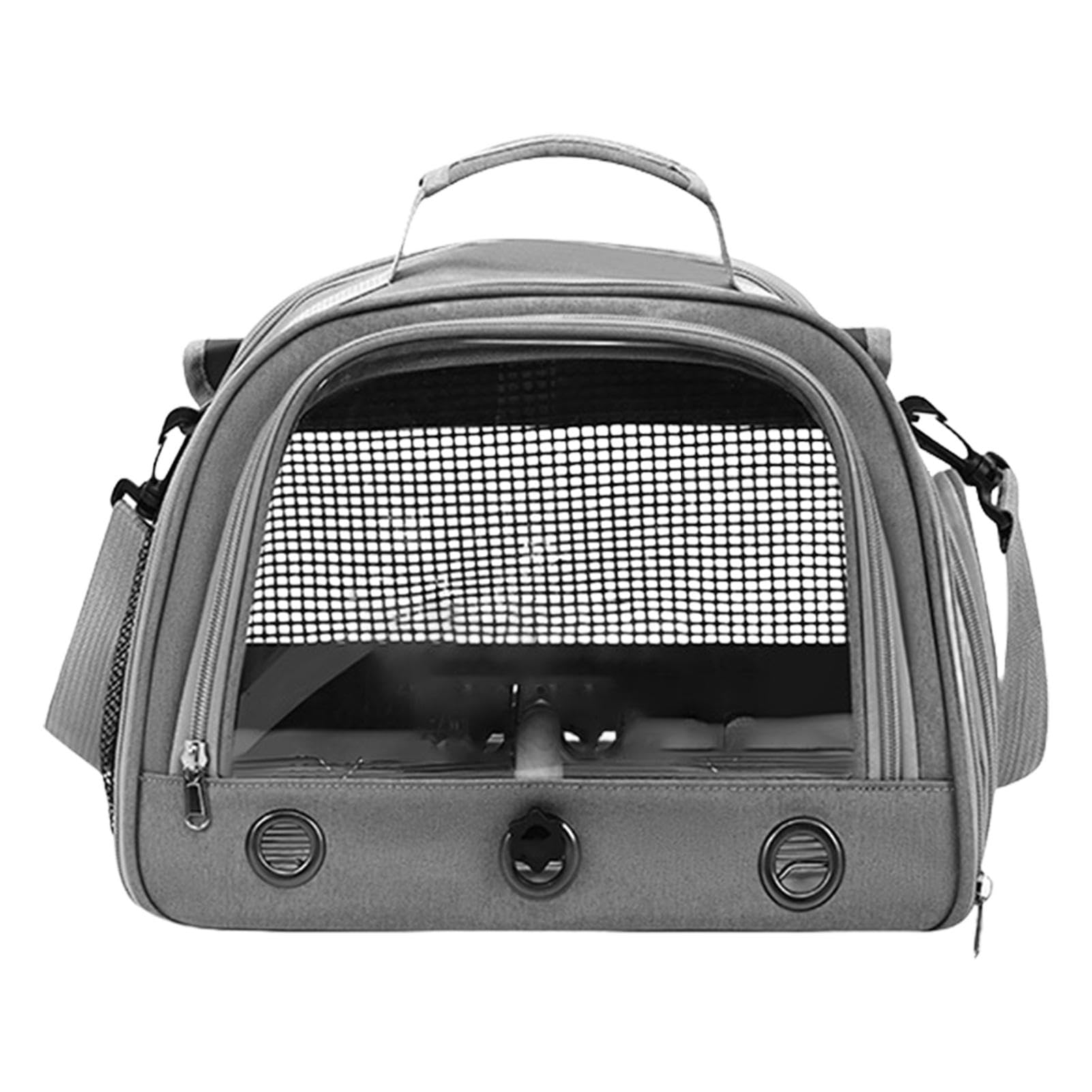 Bolsa transportadora transpirable con cremallera, transportador portátil para pájaros, mochila para pájaros con perca, cuerda y bandeja para loros, periquitos, guacamayos, cacatúas, jaula acrílica par