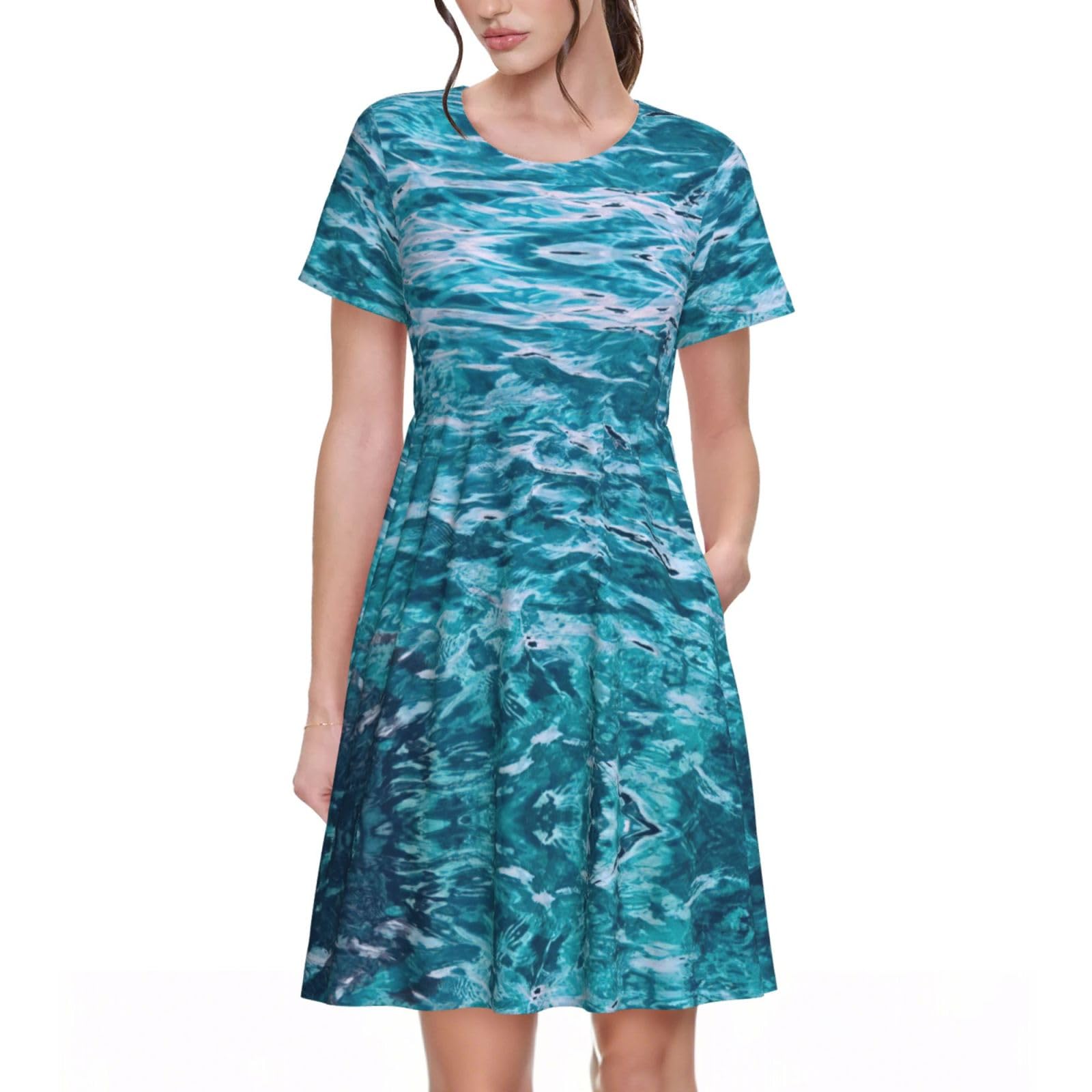 Robe de plage avec poches pour fête estivale décontractée - 8