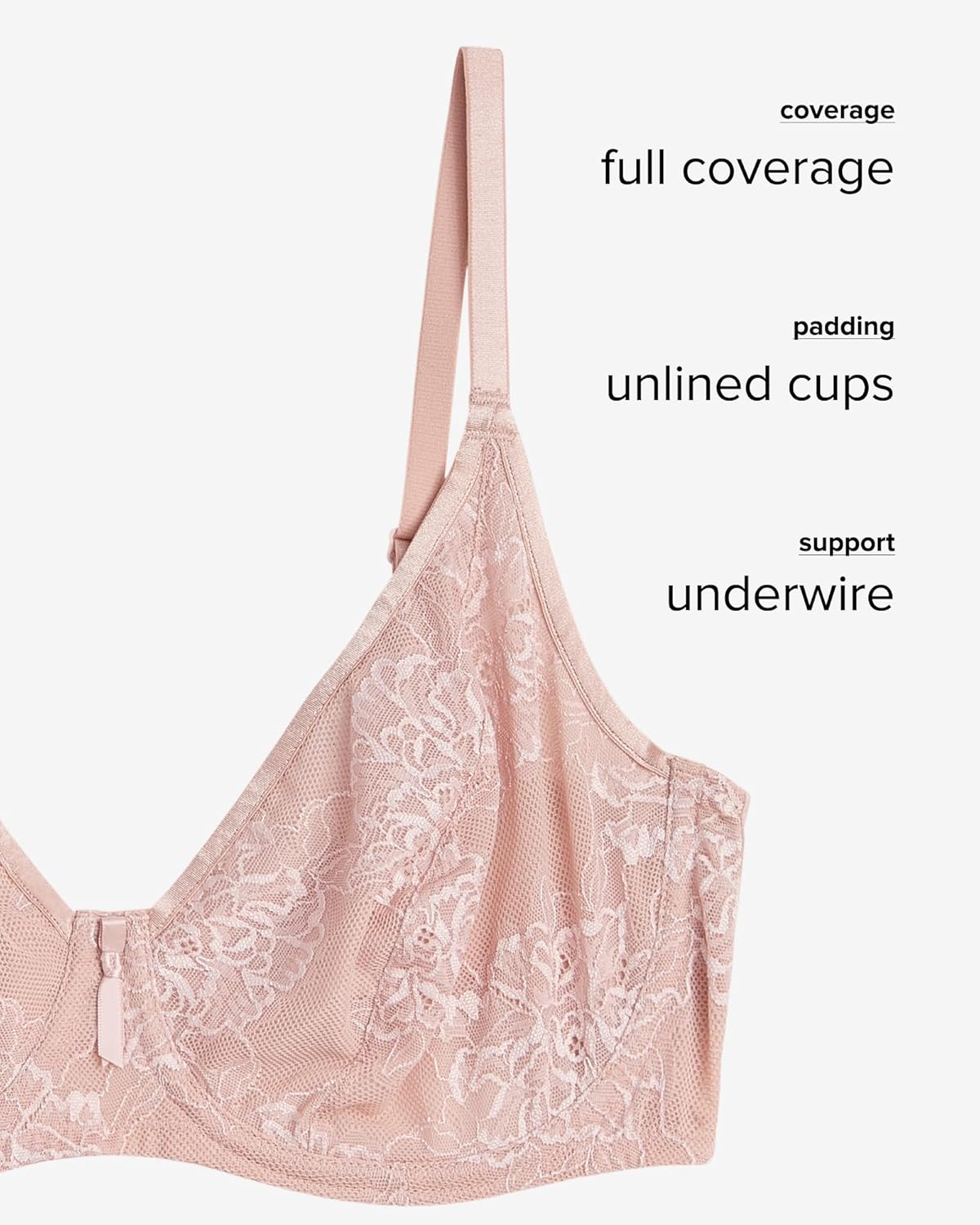 Wacoal Womens Full Bloom Unlined Underwire Full Coverage Bra, 855409 - Image 5