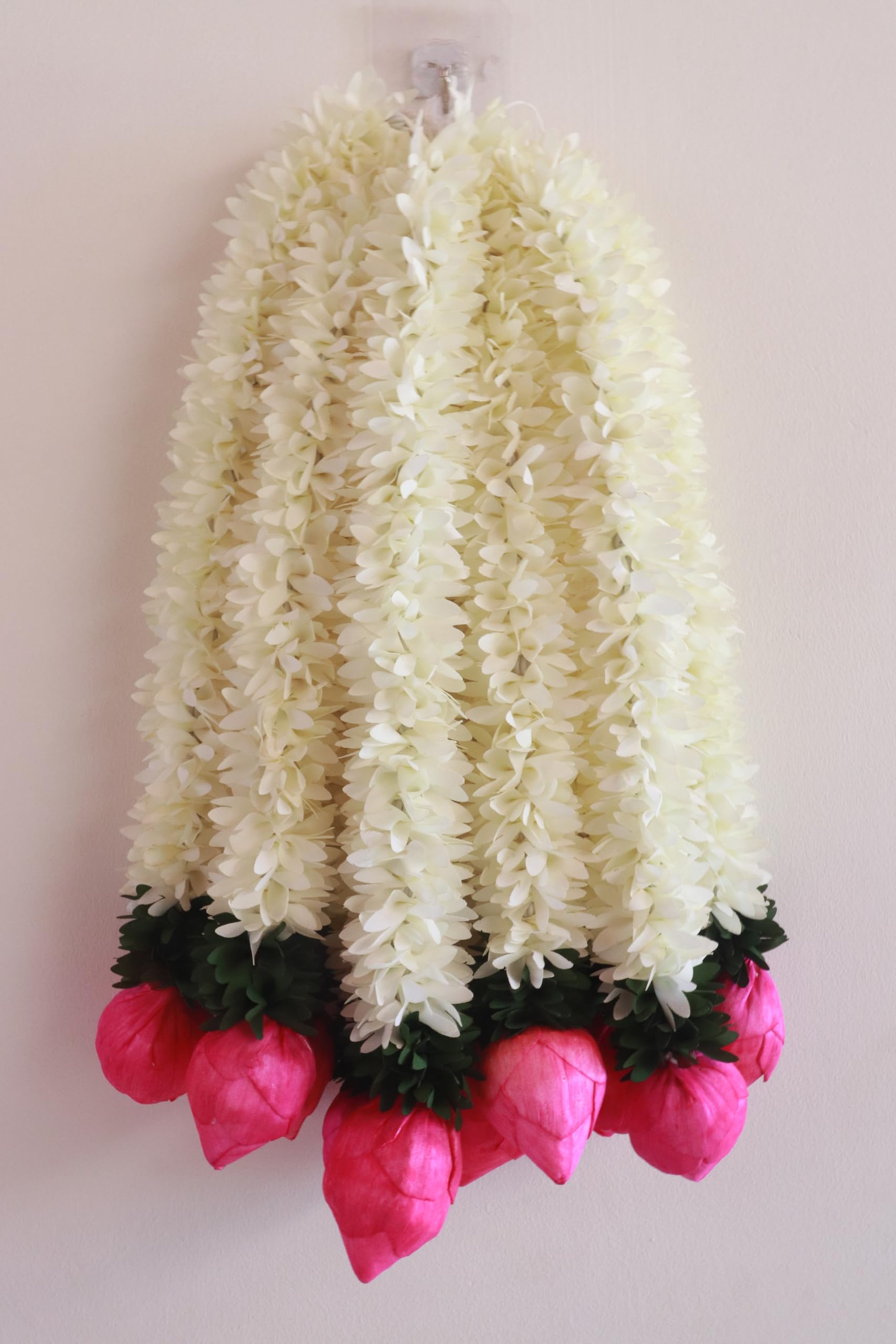 RR Crafts Artificial Mogra/Jasmine gajra Flower Garland with Pink Lotusbuds | Home Decore | Festive decore 4-14inch each (B0CLYN2CYZ) Amazon Price History, Amazon Price Tracker